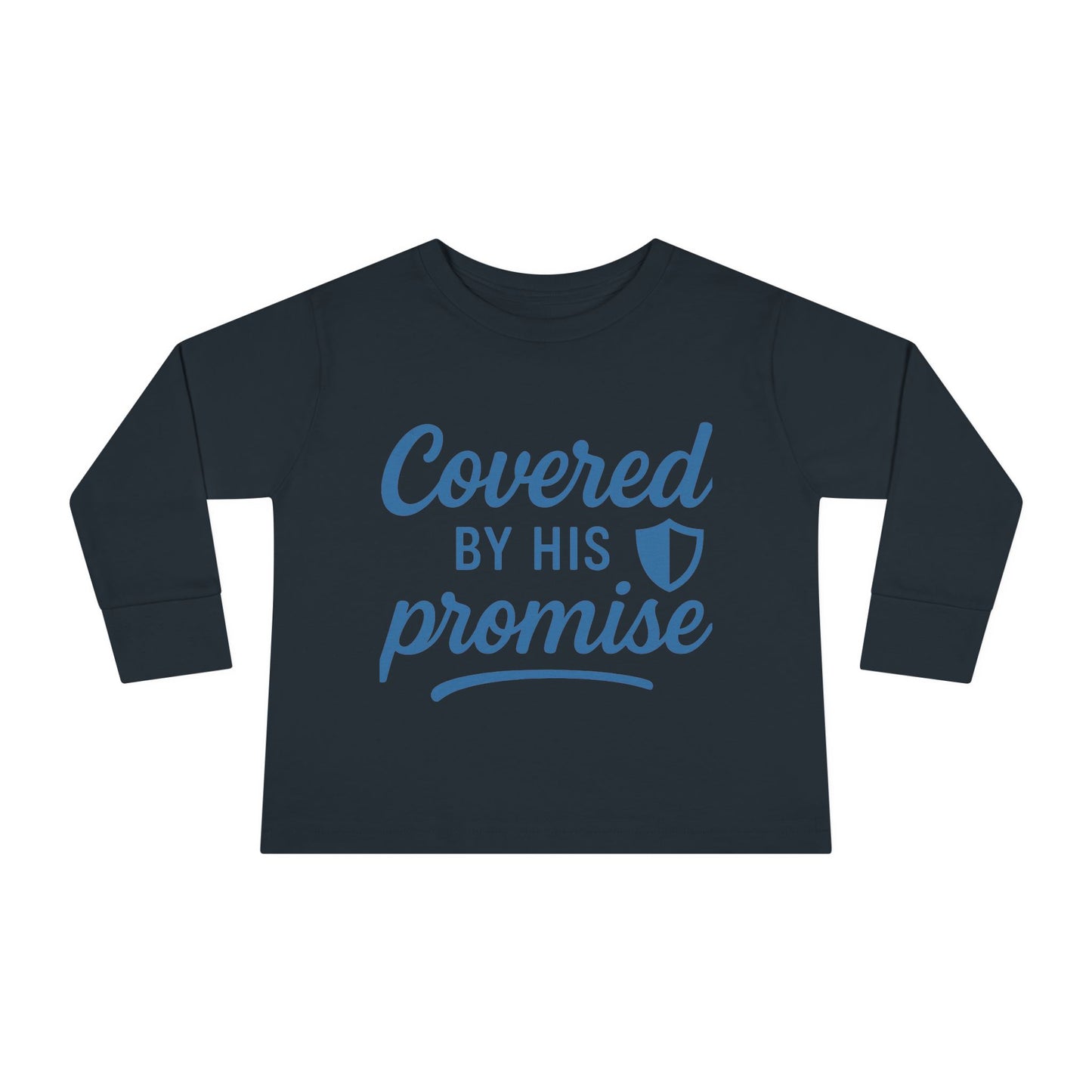 Covered by His Promise Toddler Long Sleeve Tee