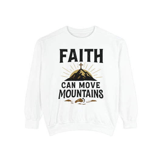 Faith-Inspired Garment-Dyed Sweatshirt | Cozy Christian Apparel, Inspirational Gift, Faith Merchandise, Unisex Crewneck, Casual Sweat