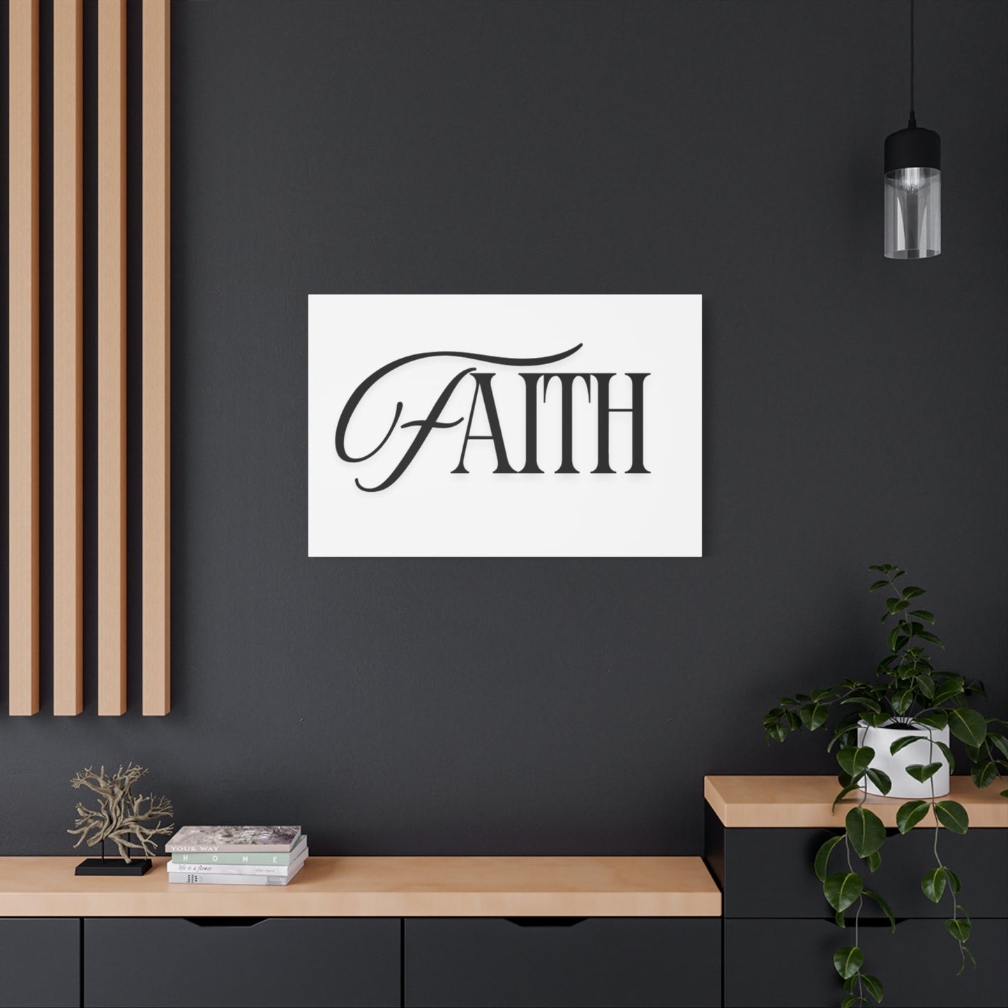 Faith typography wall art Canvas | Matte stretched 1.25"