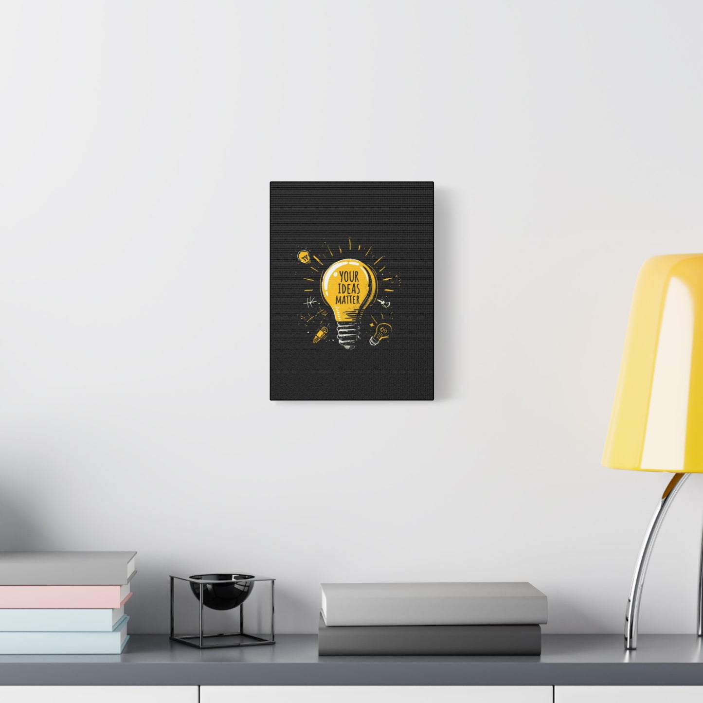 Your Ideas Matter lightbulb Matte Canvas