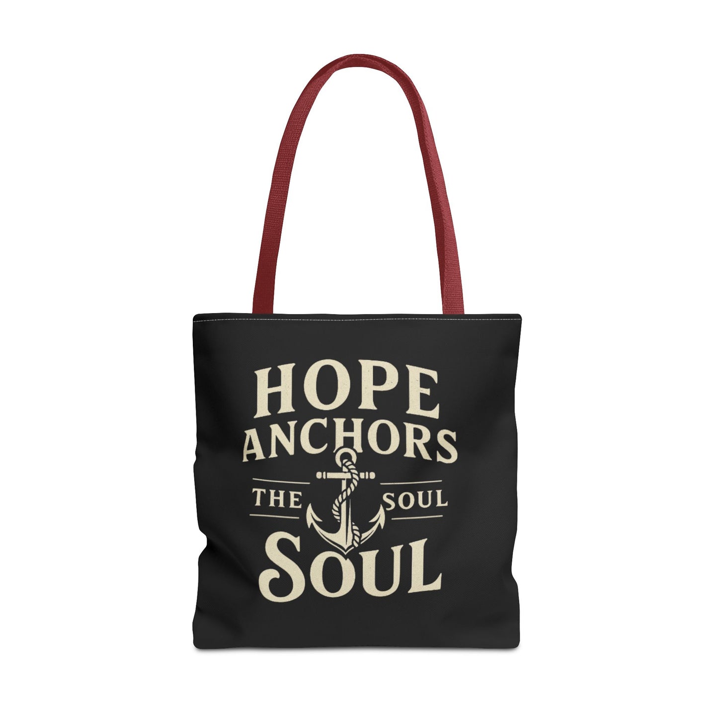 Inspirational Tote Bag - Hope Anchors the Soul, Everyday Use, Beach Bag, Travel Companion