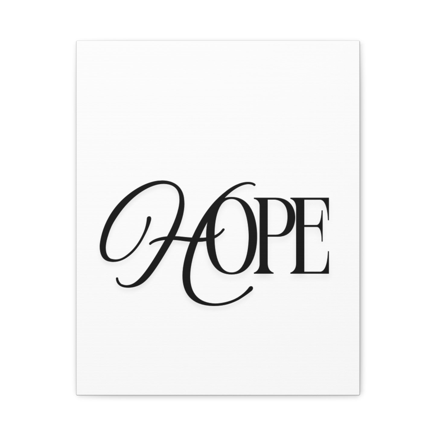 Hope Script Wall Art Canvas | Matte Stretched Canvas