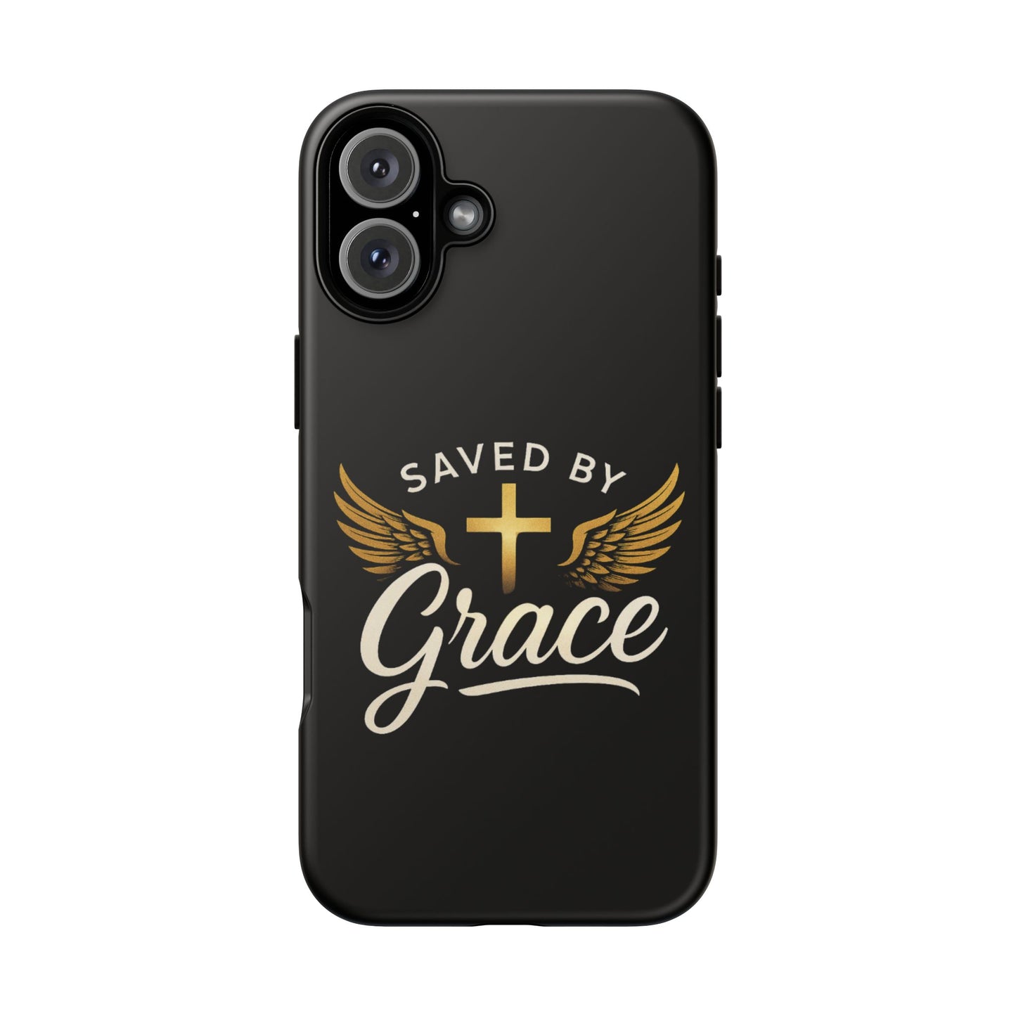 Christian Phone Case - Saved by Grace Design, Unique Gift for Believers, Inspirational Accessory, Stylish Christian Decor
