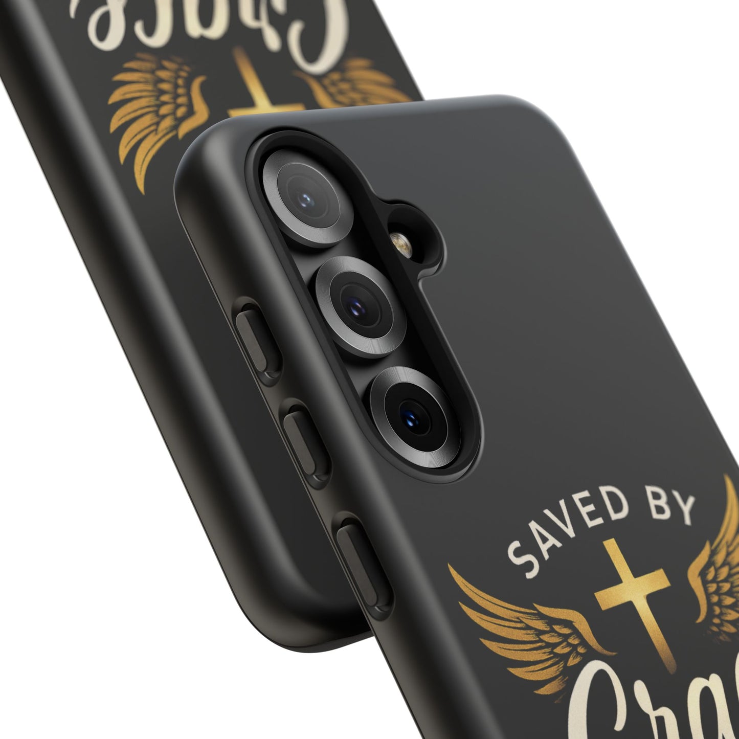 Christian Phone Case - Saved by Grace Design, Unique Gift for Believers, Inspirational Accessory, Stylish Christian Decor