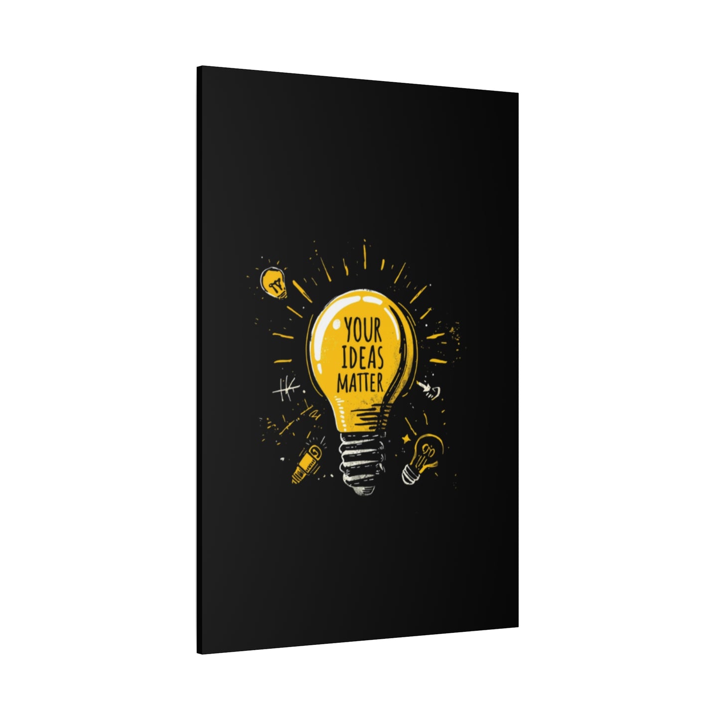 Your Ideas Matter lightbulb Matte Canvas