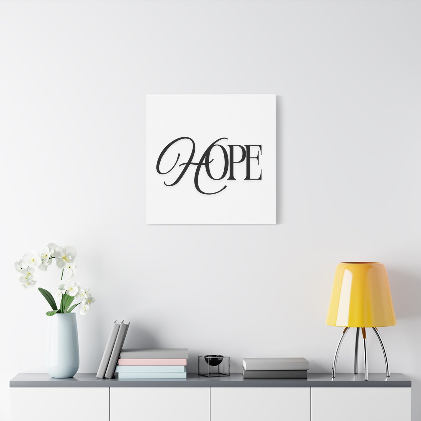 Hope Script Wall Art Canvas | Matte Stretched Canvas