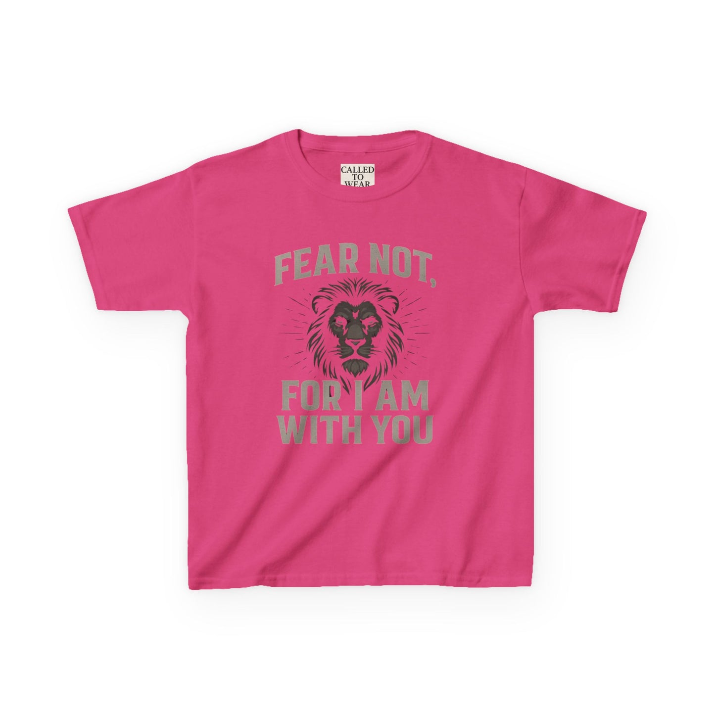 Kids Inspirational Lion Tee - Fear Not Design, Boys Girls Gift, Motivational T-Shirt, Children's Apparel, Faith-Based Clothing