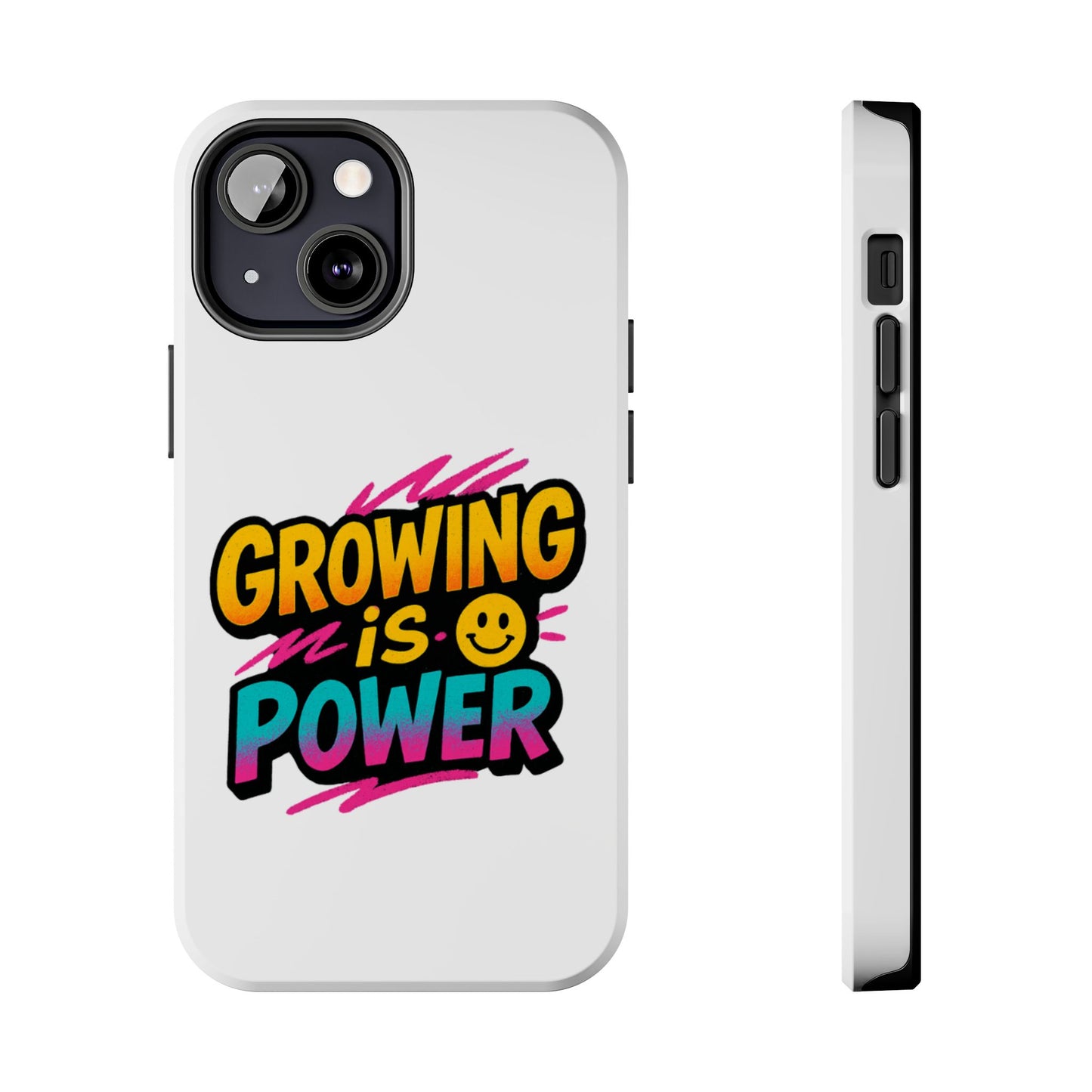 Empowering Tough Phone Case - 'Growing is Power' - Motivational Gifts, Unique Phone Accessories, Phone Protector, Gift for Teens