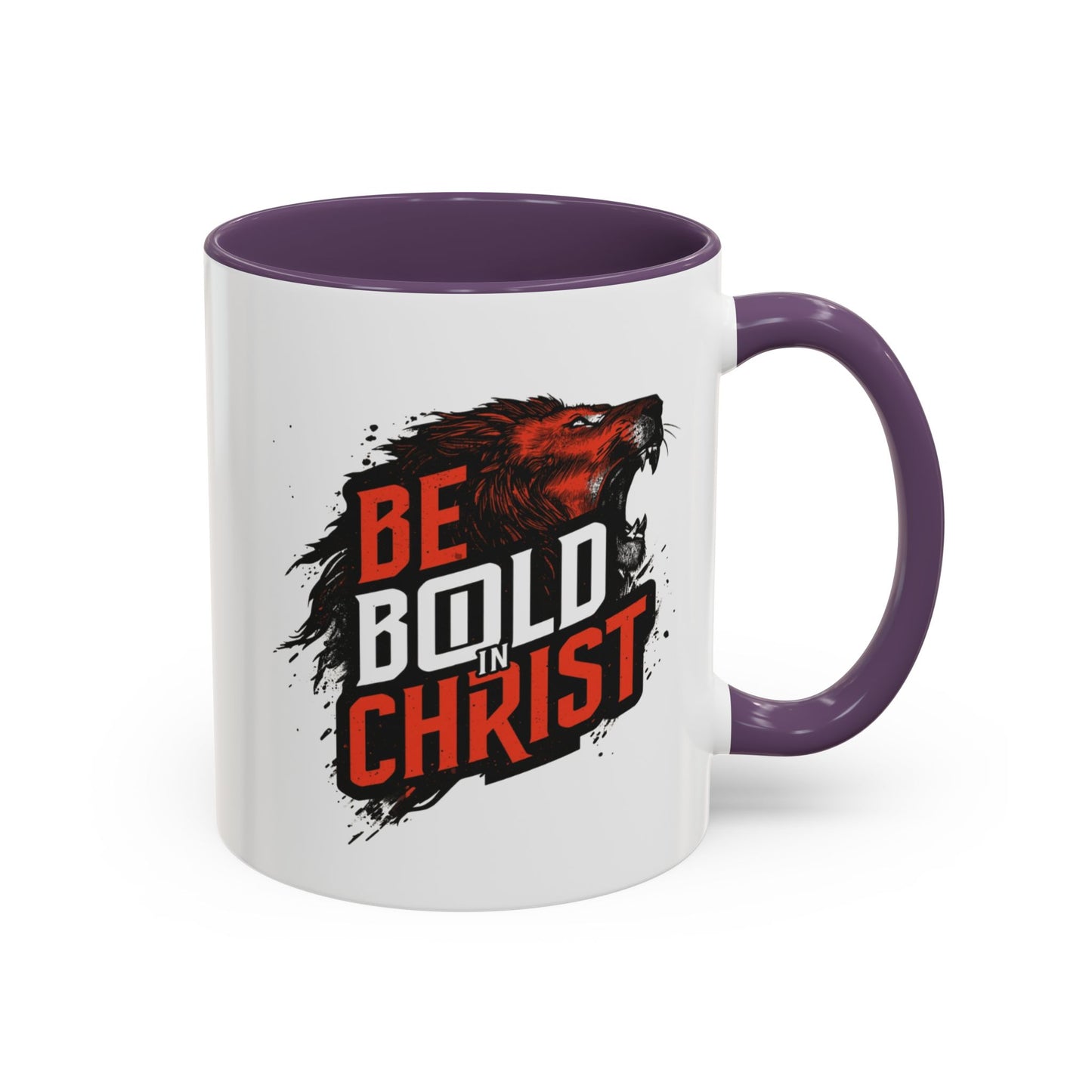 Be Bold in Christ Mug | Christian Faith Coffee Mug, Wolf Graphic Accent Mug