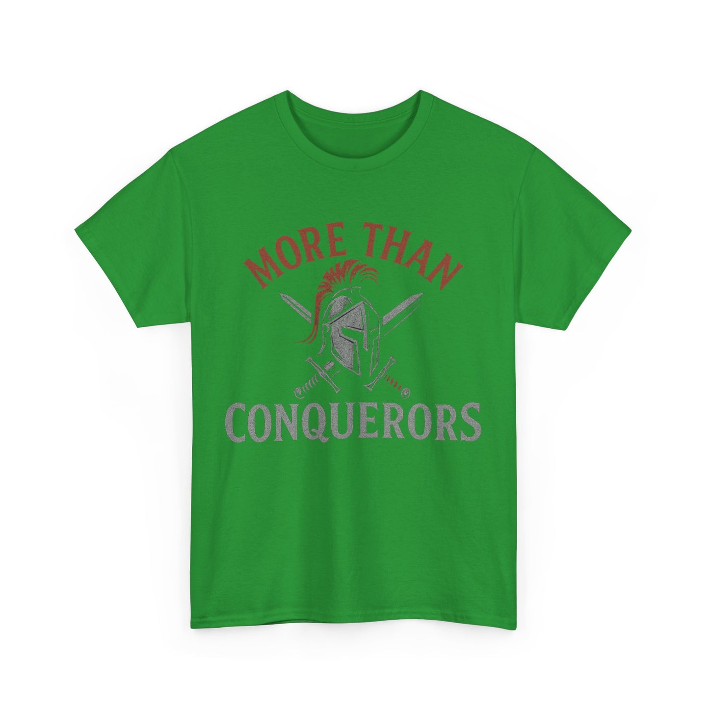 More Than Conquerors Unisex Heavy Cotton Tee, Motivational Shirt, Gifts for Him or Her