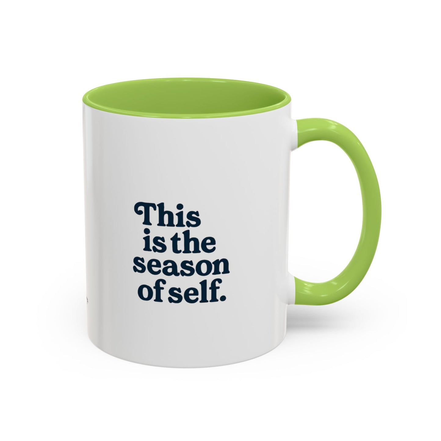 Motivational Accent Mug - Season of Self, Gift for Coaches and Coffee Lovers, 11oz or 15oz