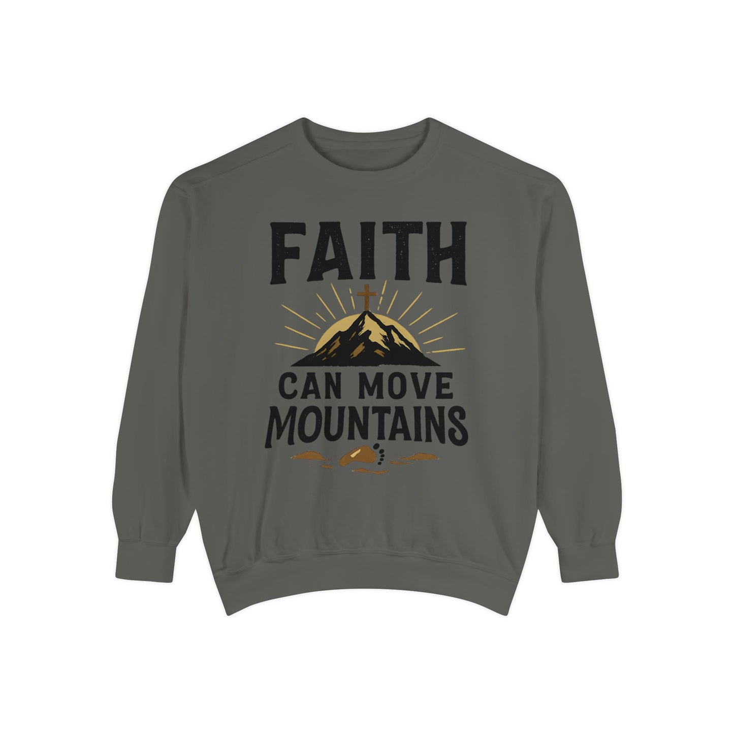 Faith-Inspired Garment-Dyed Sweatshirt | Cozy Christian Apparel, Inspirational Gift, Faith Merchandise, Unisex Crewneck, Casual Sweat