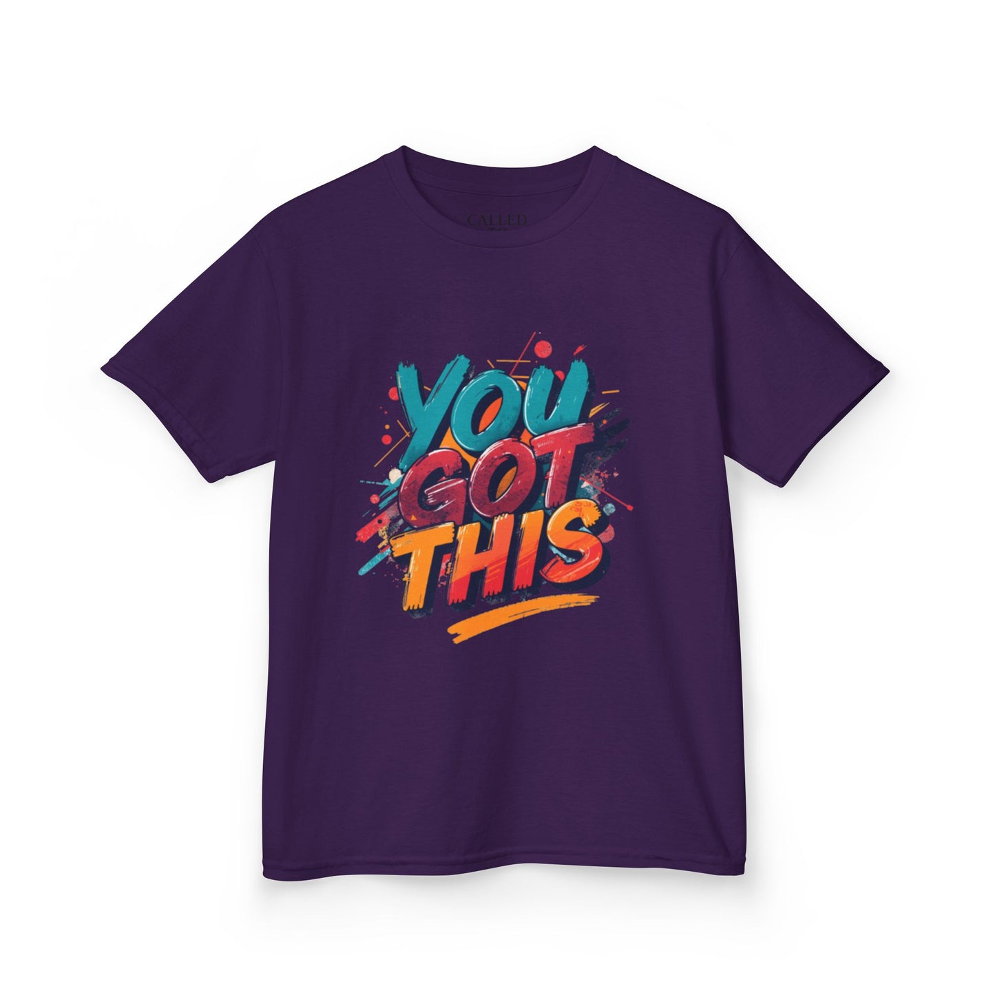 You Got This Kids Tee | Colorful Hand-Lettered Brush Script, Paint Splatters