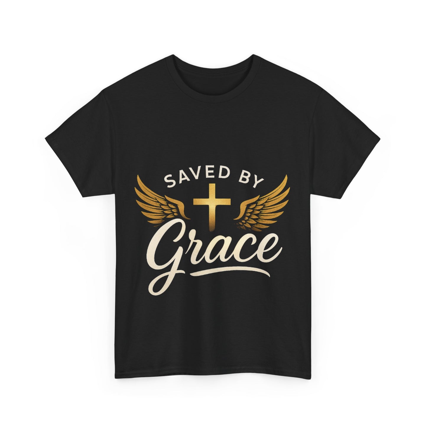 Saved by Grace Unisex Heavy Cotton Tee - Faith Shirt, Christian Apparel, Inspirational Gift, Church Outfit, Religious Tee