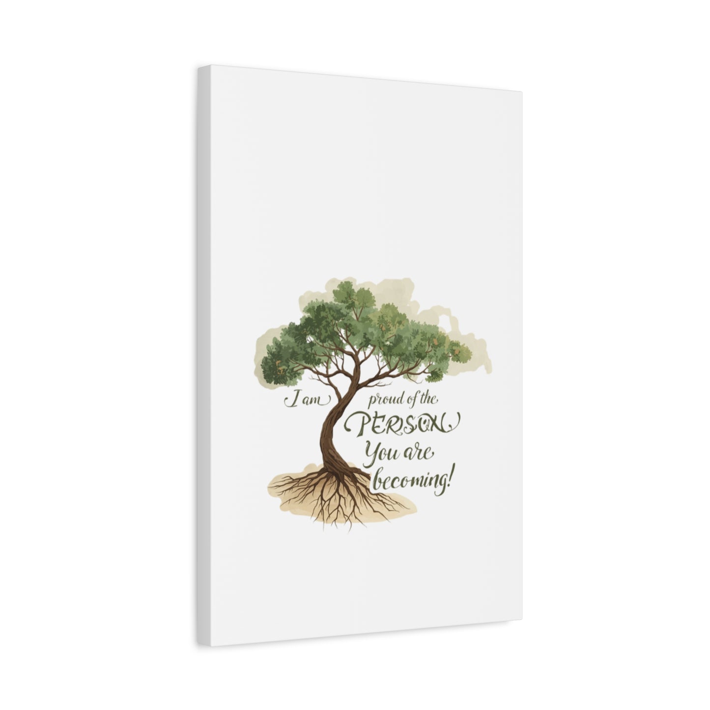 Tree of Growth Inspirational Quote Matte Canvas