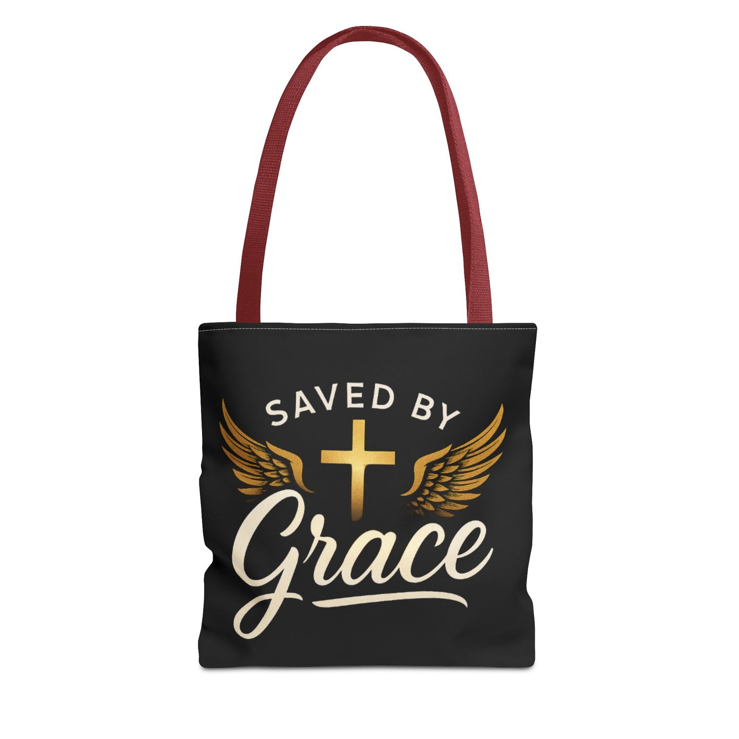 Saved by Grace Tote Bag | Inspirational Christian Gift for Faith, Spiritual Journey, Church Events, Everyday Use, Stylish Carryall