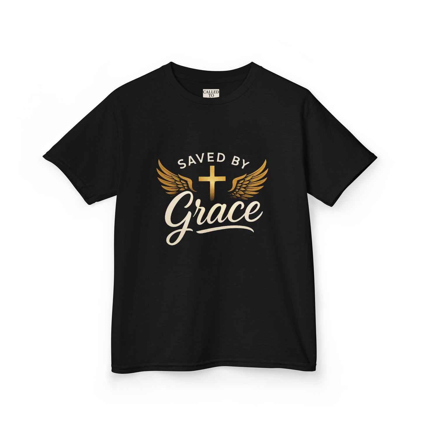 Saved by Grace Kids Tee - Inspirational Children’s Apparel, Faith-Based Gift for Baptism, Birthday, Church Events, Everyday Wear