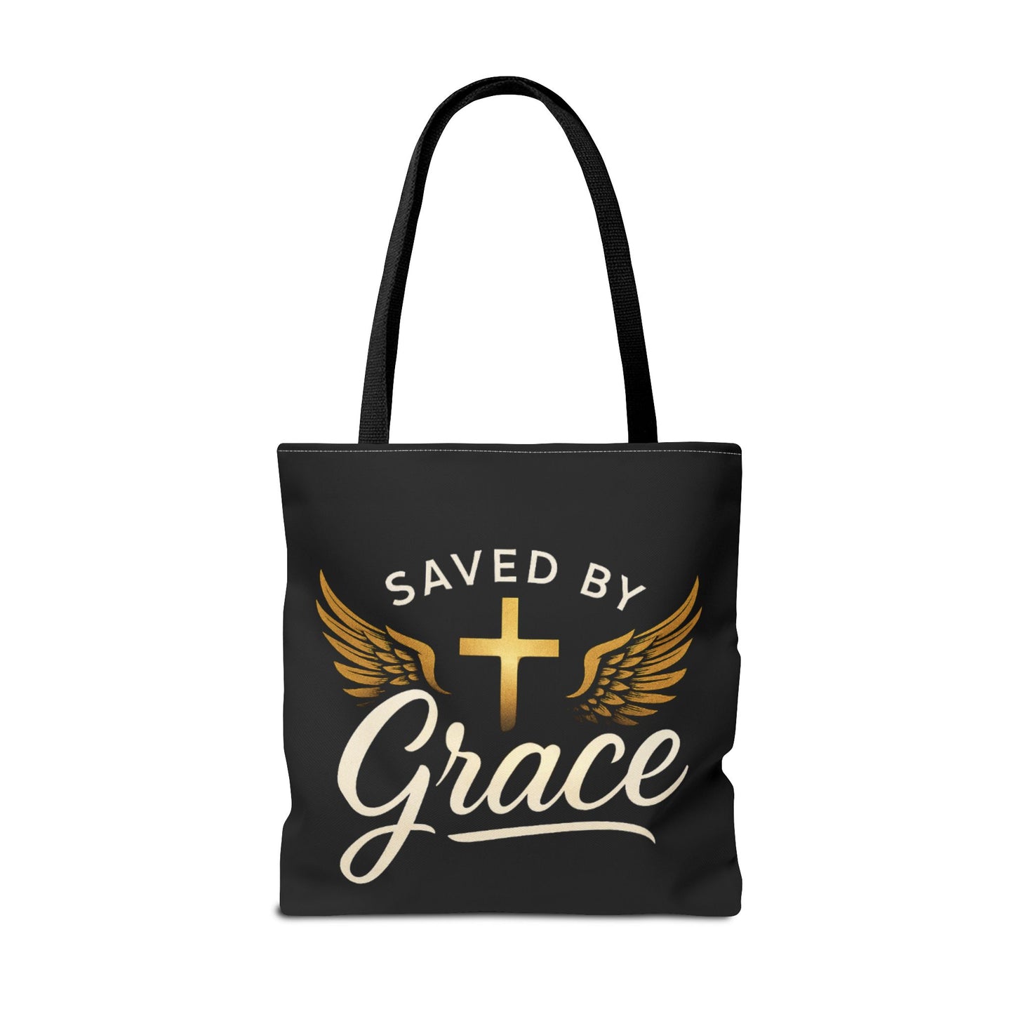 Saved by Grace Tote Bag | Inspirational Christian Gift for Faith, Spiritual Journey, Church Events, Everyday Use, Stylish Carryall