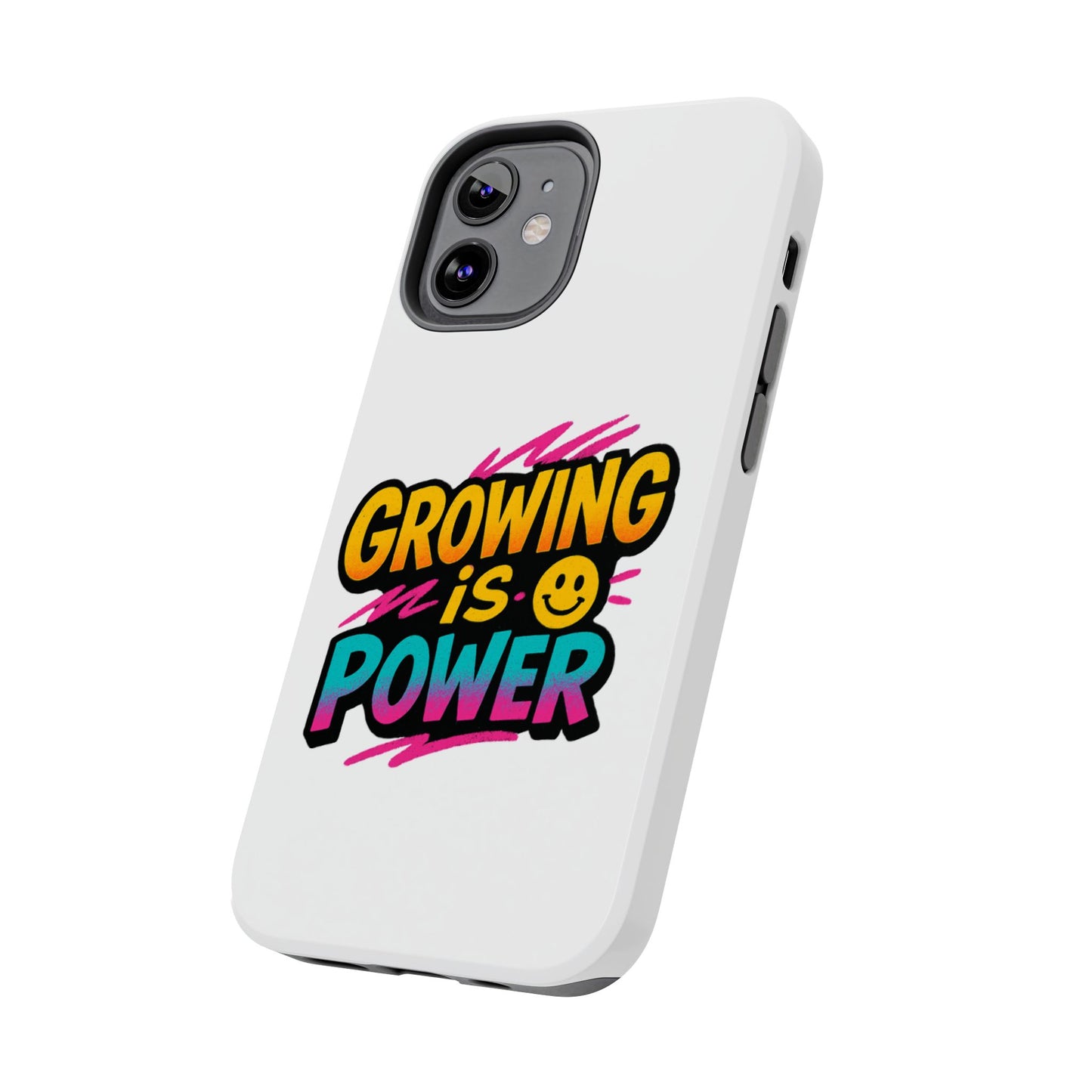 Empowering Tough Phone Case - 'Growing is Power' - Motivational Gifts, Unique Phone Accessories, Phone Protector, Gift for Teens