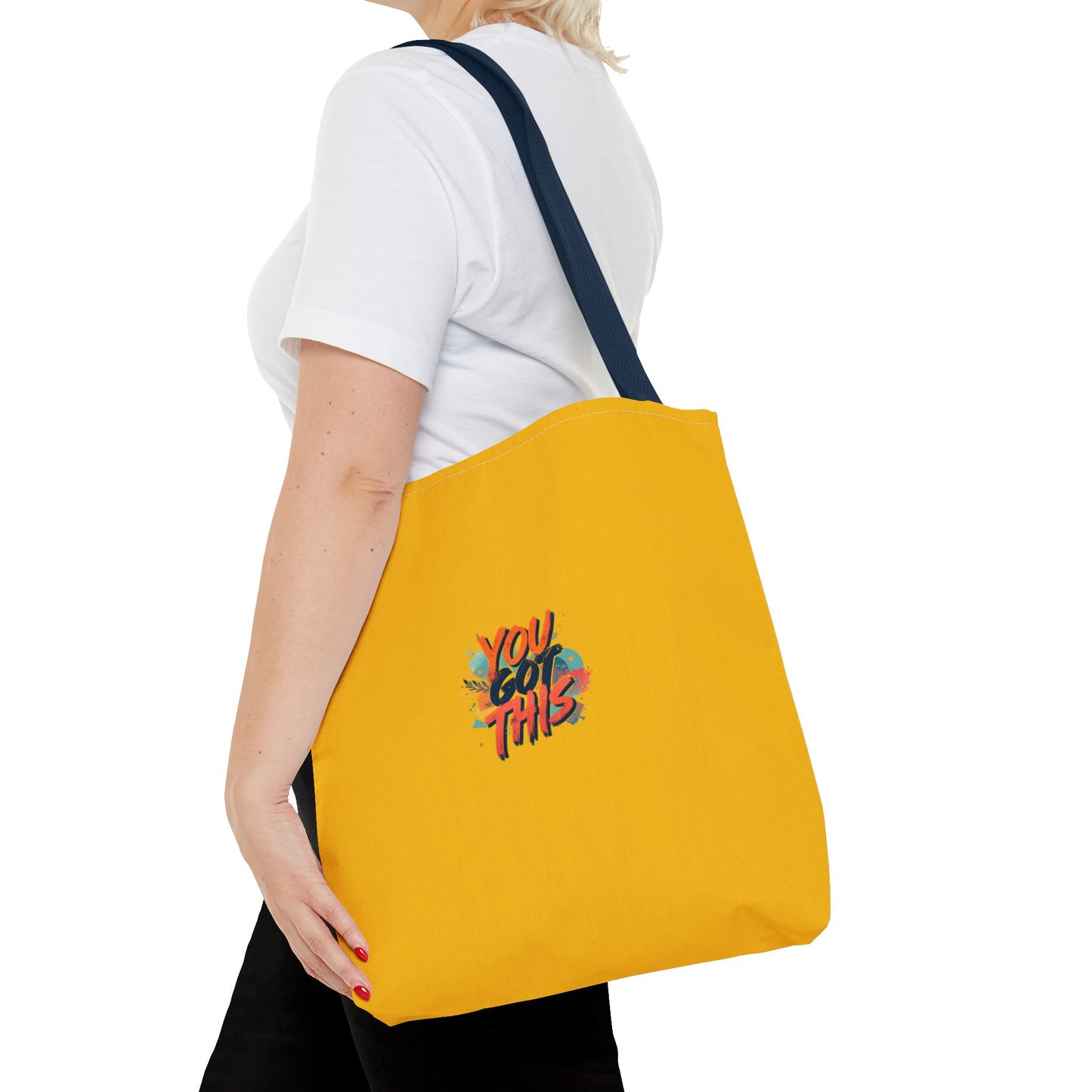 You Got This motivational graphic Tote Bag | positive quote, yellow background