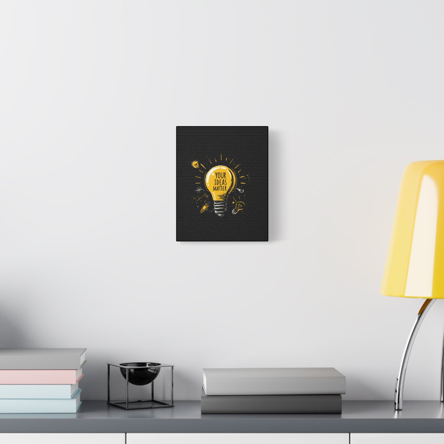 Your Ideas Matter lightbulb Matte Canvas