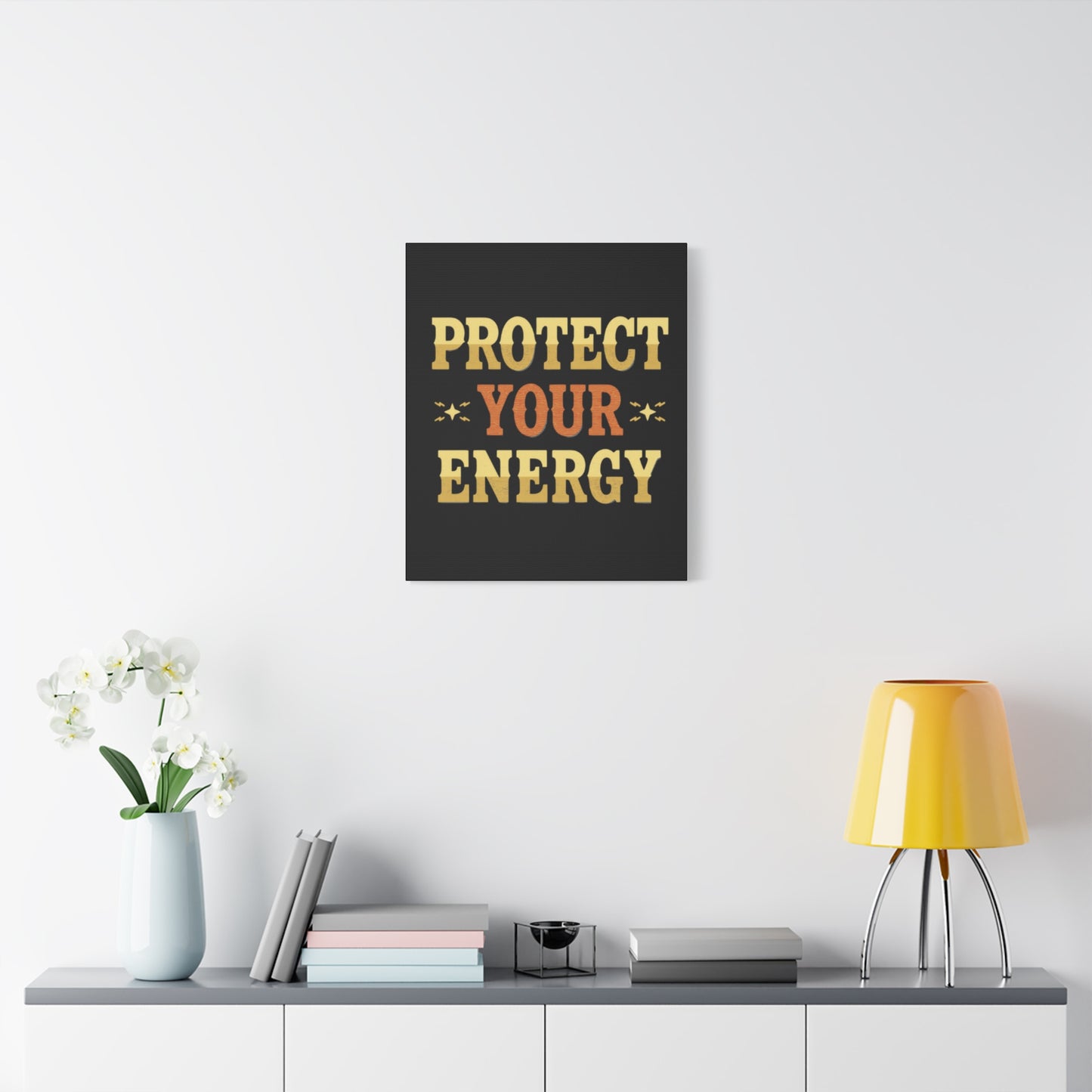 Protect Your Energy Canvas | Matte Stretched Wall Art