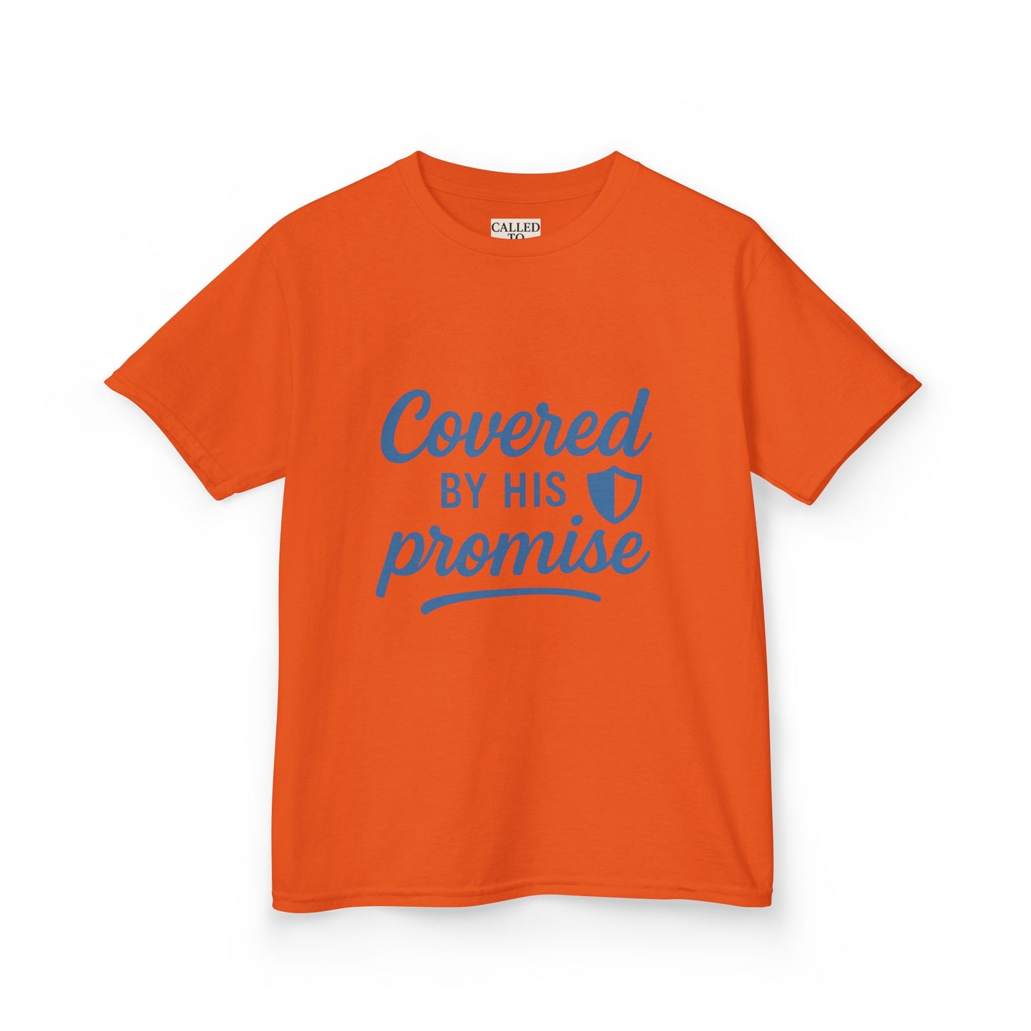 Inspirational Kids Tee - Covered by His Promise, Faith-Based Christian Shirt