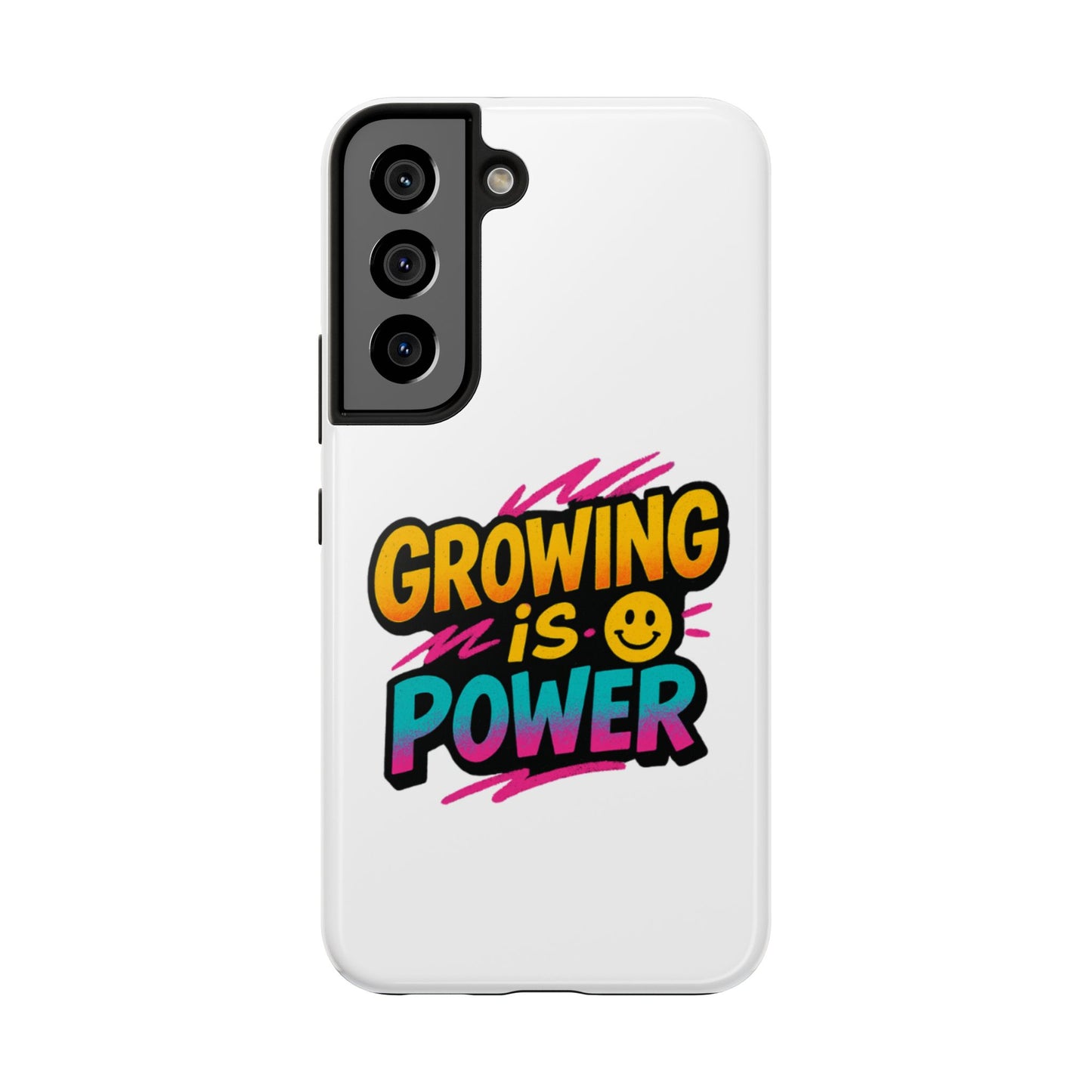Empowering Tough Phone Case - 'Growing is Power' - Motivational Gifts, Unique Phone Accessories, Phone Protector, Gift for Teens