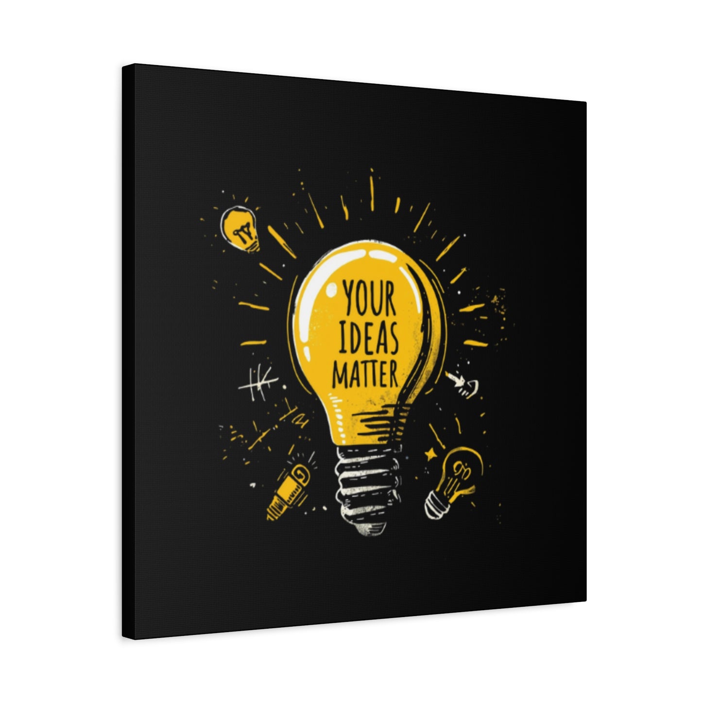Your Ideas Matter lightbulb Matte Canvas