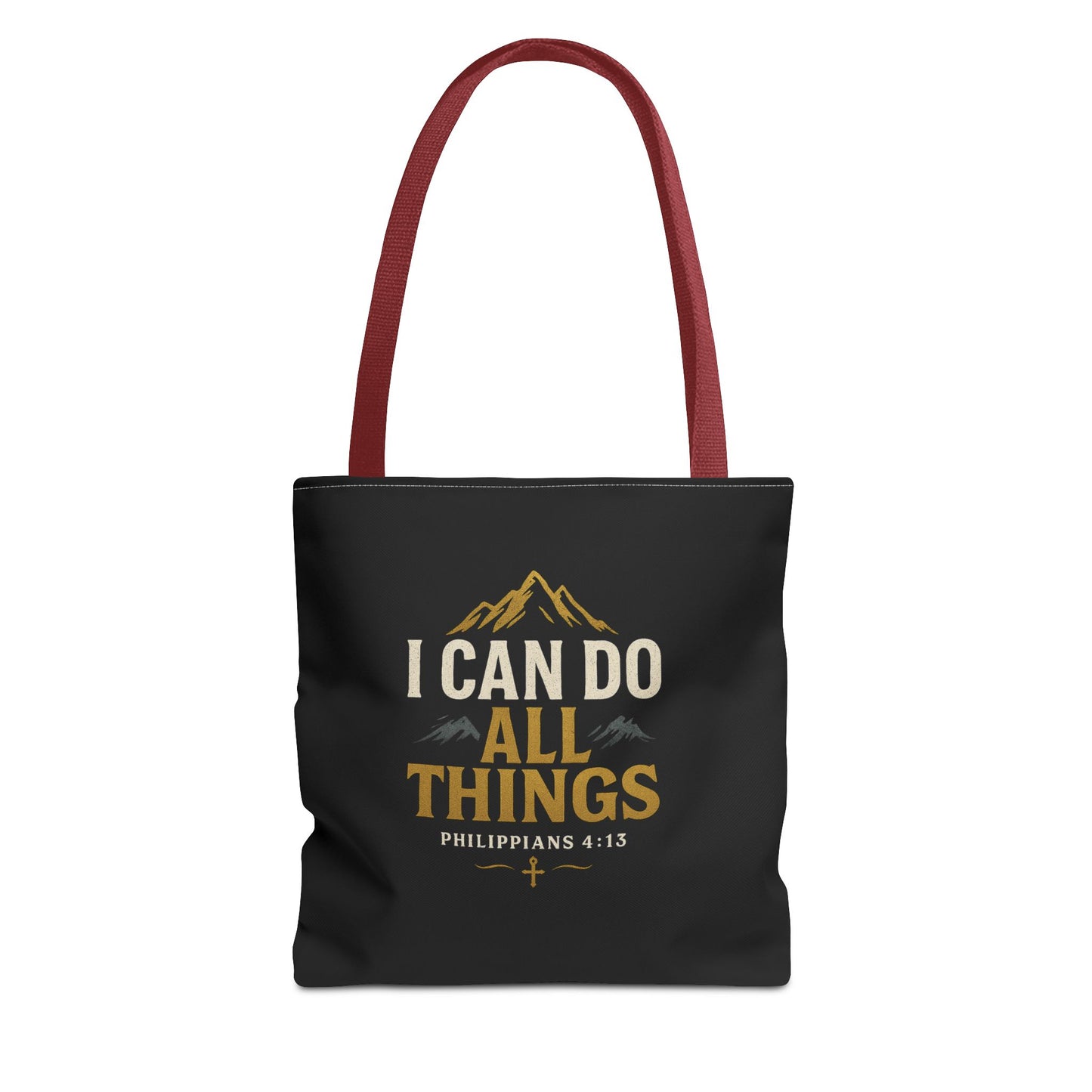 Inspirational Tote Bag with Philippians 4:13 - Motivational Gift for Encouragement, Faith, Bible Quotes, Everyday Use, Church