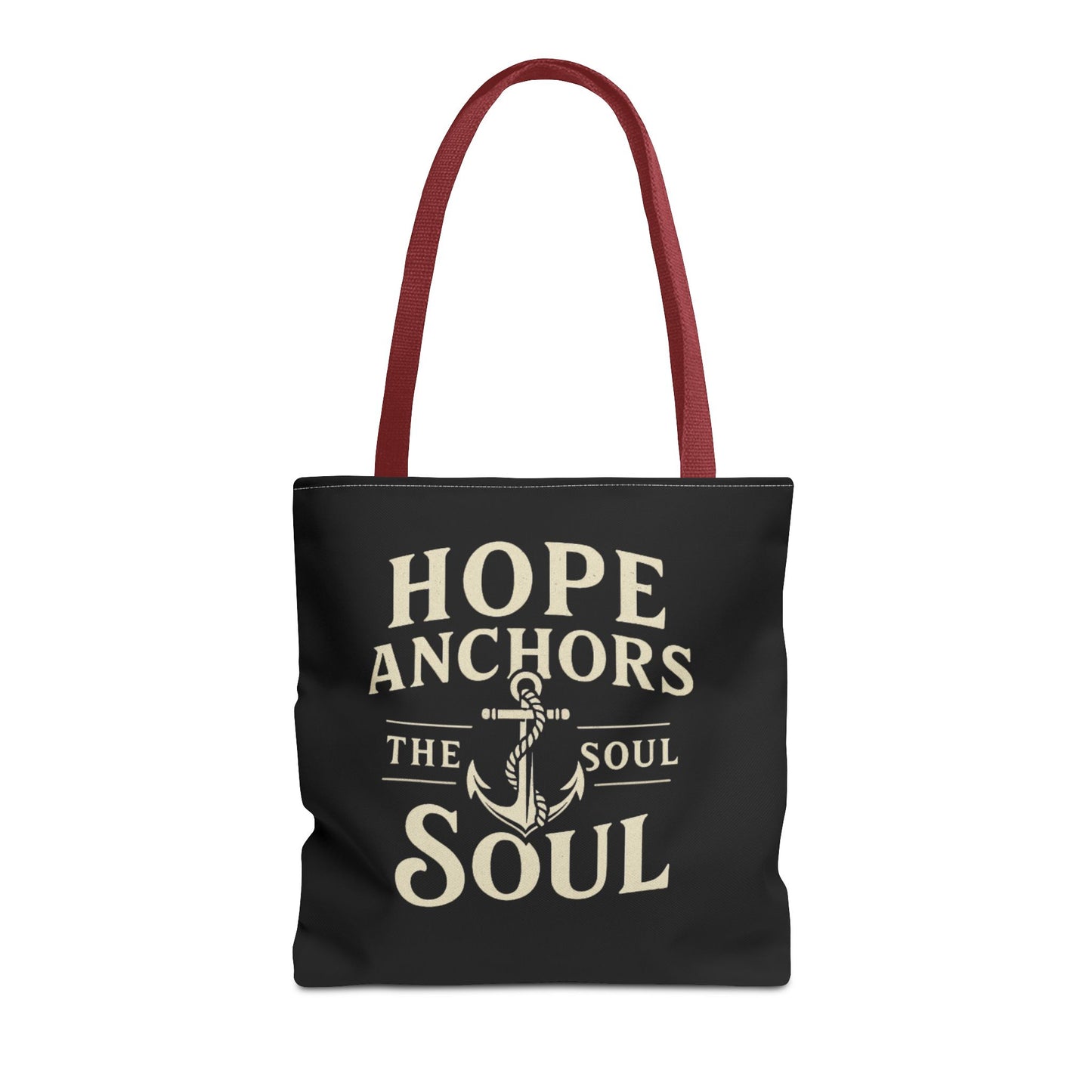 Inspirational Tote Bag - Hope Anchors the Soul, Everyday Use, Beach Bag, Travel Companion
