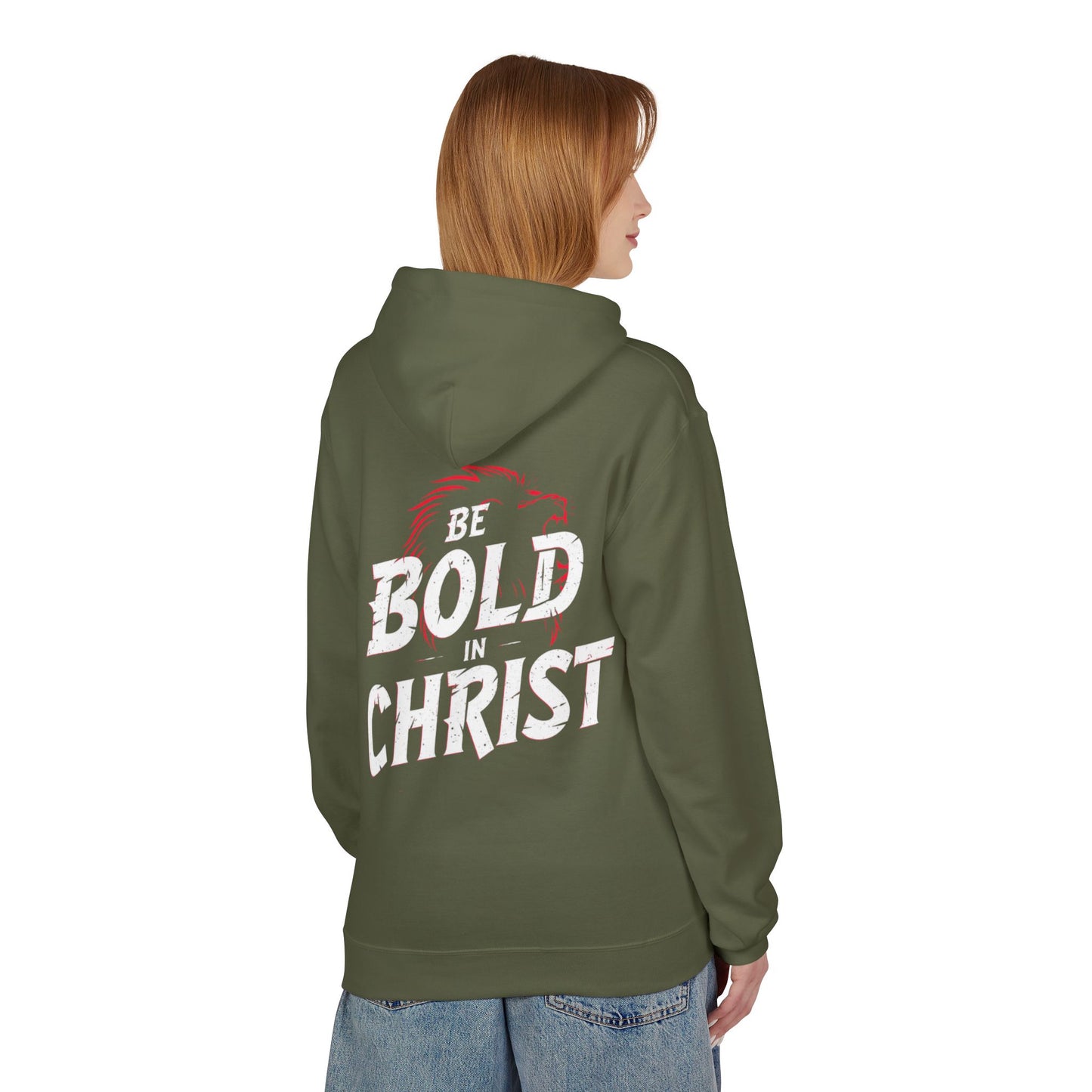 Be Bold in Christ Brush Stroke Design Hoodie | Christian Faith Apparel