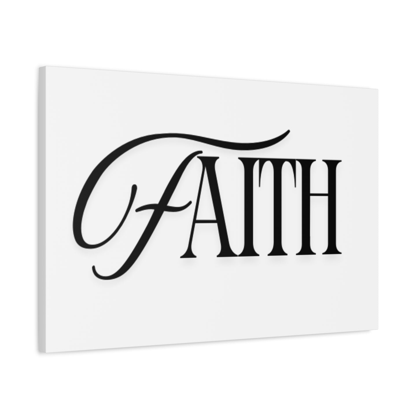 Faith typography wall art Canvas | Matte stretched 1.25"