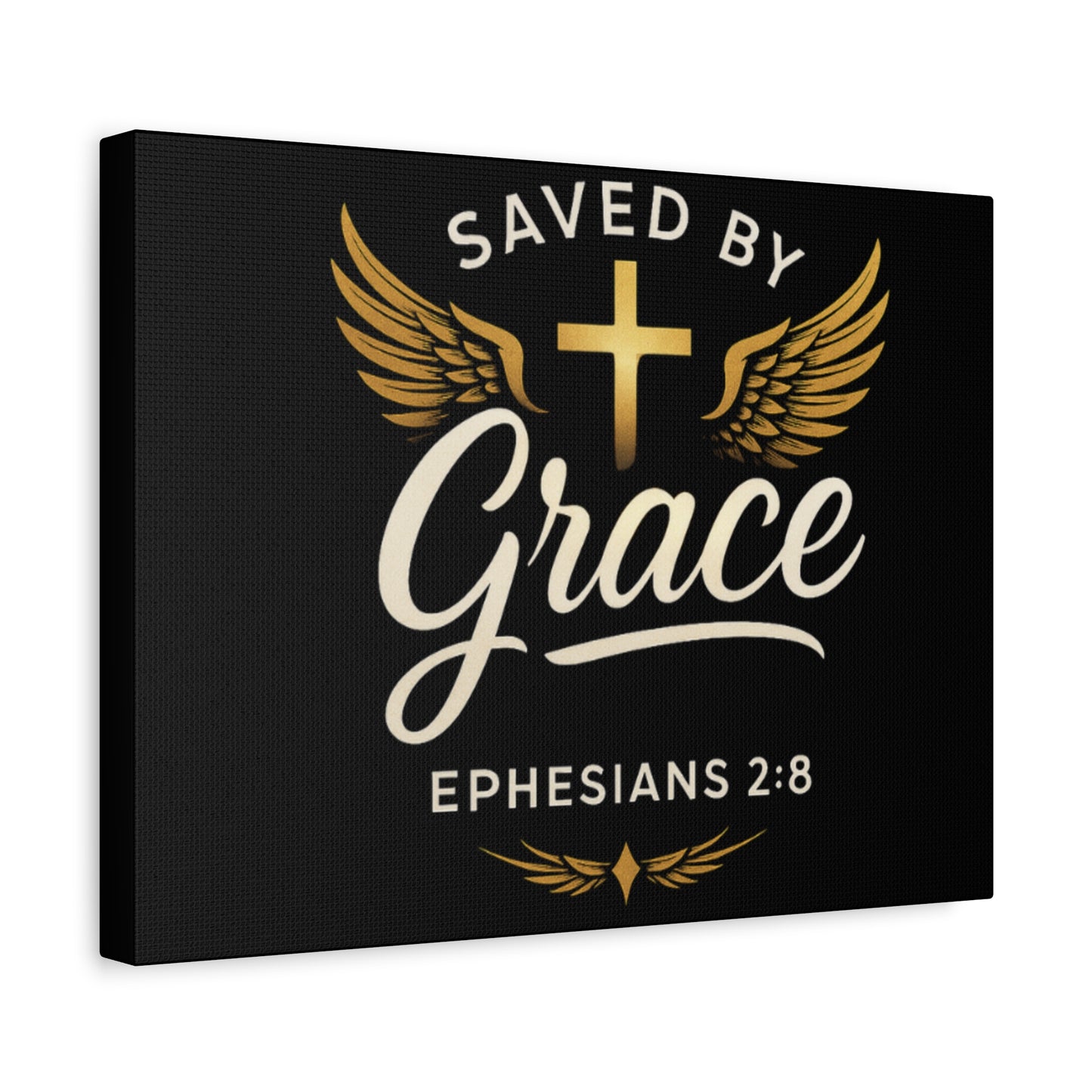 Christian Wall Art Canvas, Saved by Grace Inspirational Decor, Ephesians 2:8 Home Decoration, Faith-Based Gift, Religious Artwork, [...]