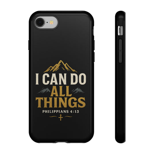 I Can Do All Things Phone Case, Inspirational Phone Cover, Christian Gift, Motivational Tech Accessory, Bible Verse Case, Tough Cases