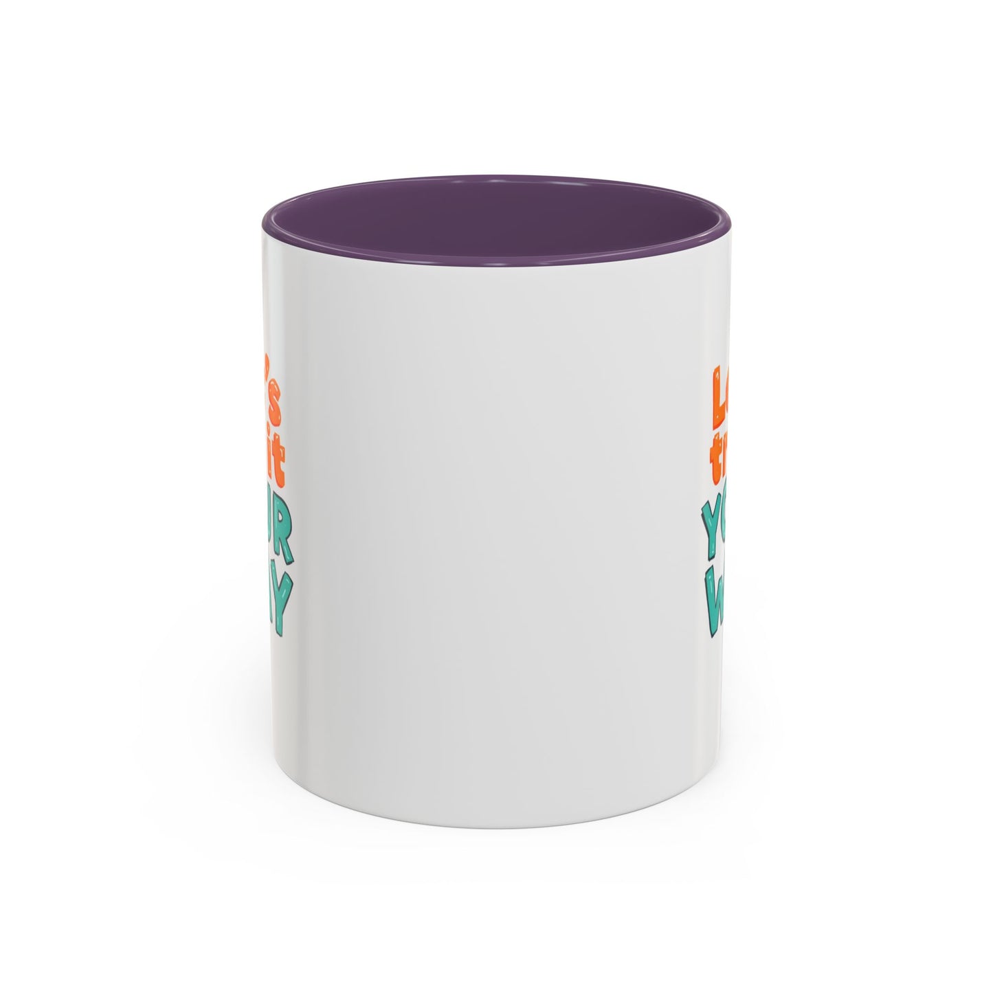 Let’s Try It Your Way Accent Coffee Mug | Typography Retro Colors