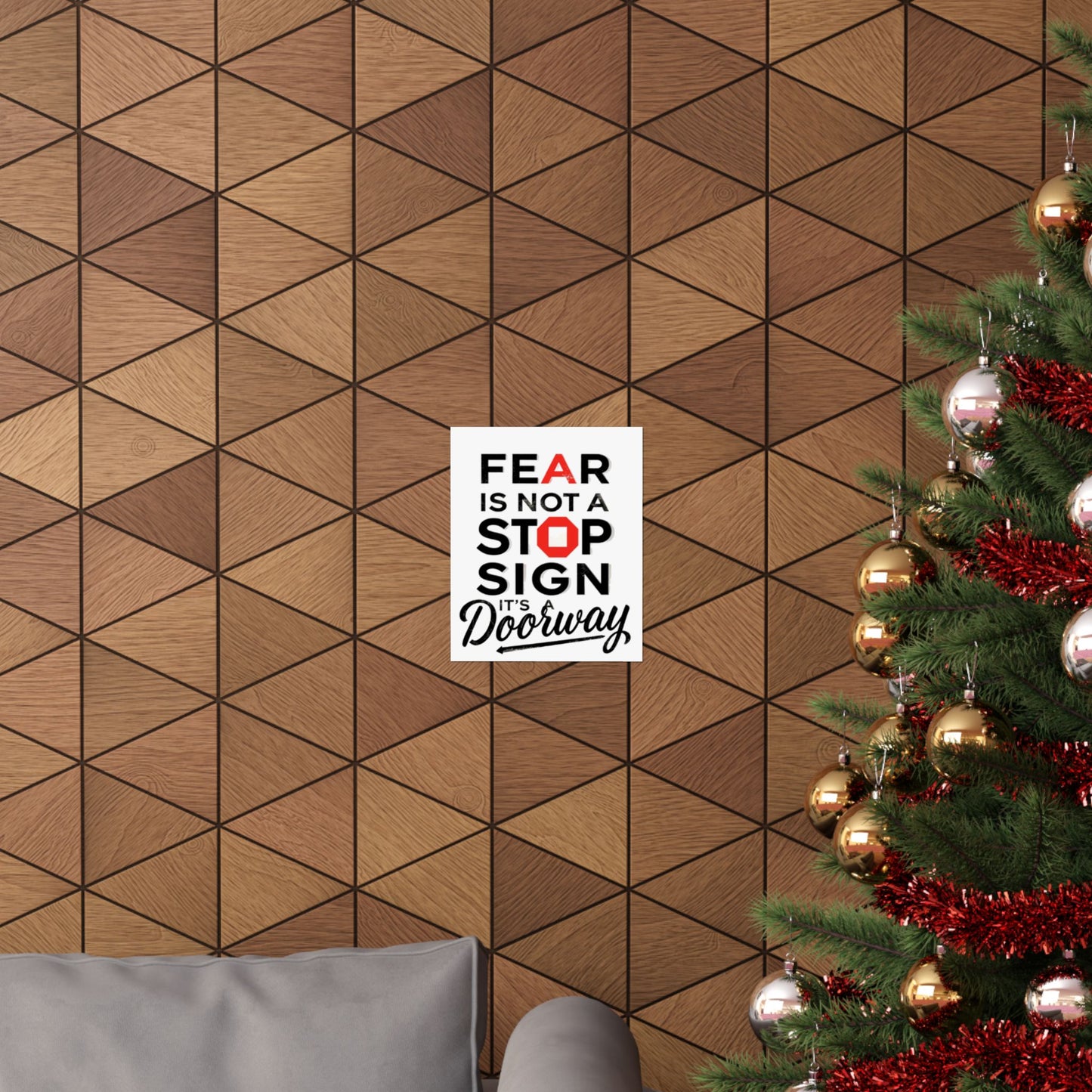 Fear Is Not a Stop Sign Matte Vertical Poster | Motivational Typography