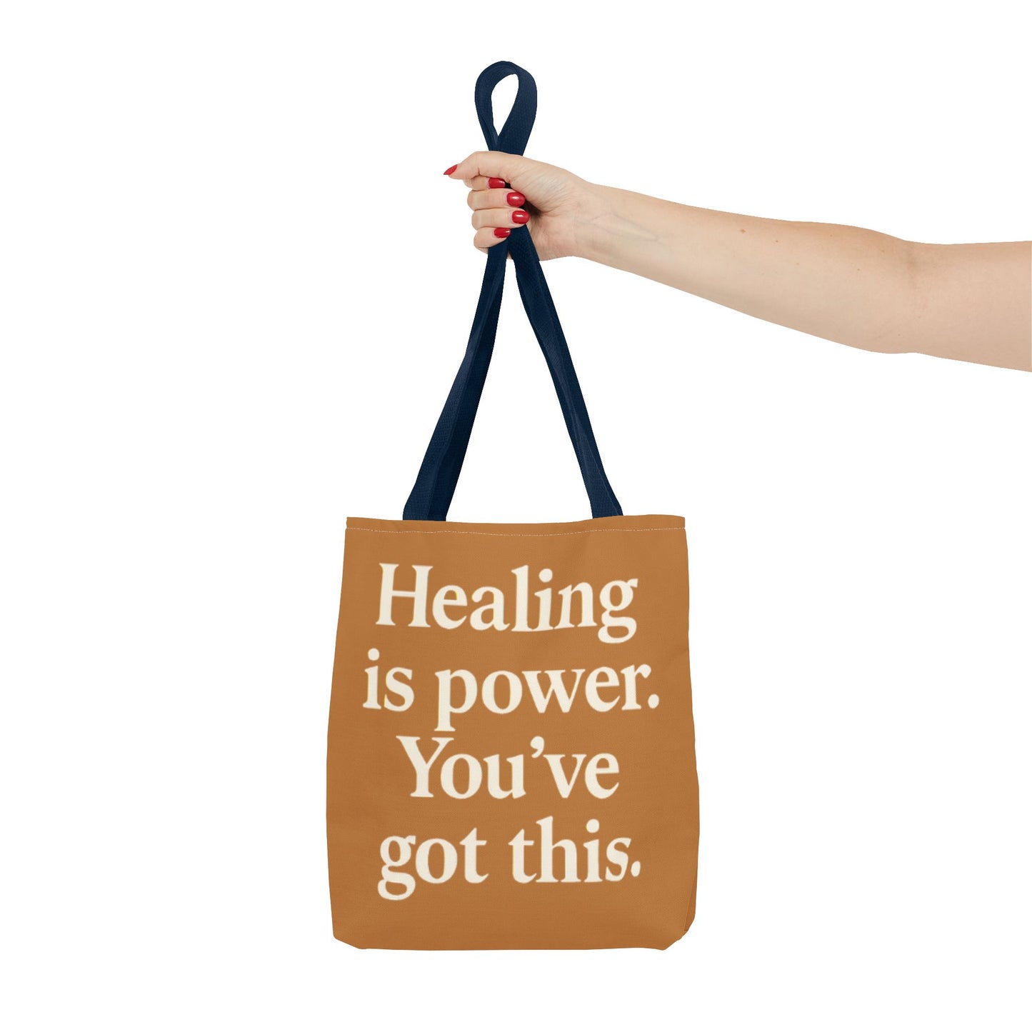 Empowering Healing Tote Bag, Inspirational Market Bag, Motivational Gift, Self-Care Accessory, Supportive Everyday Tote