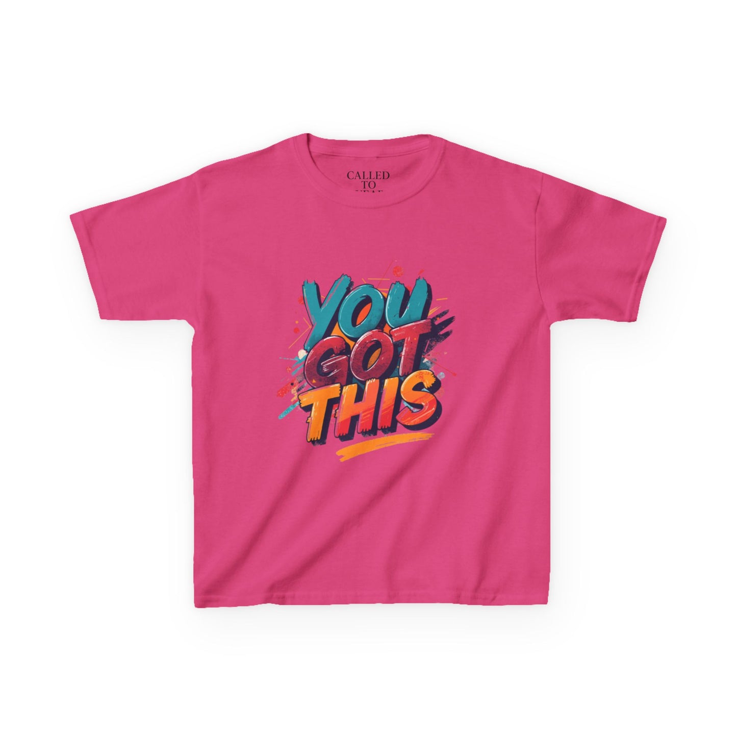 You Got This Kids Tee | Colorful Hand-Lettered Brush Script, Paint Splatters