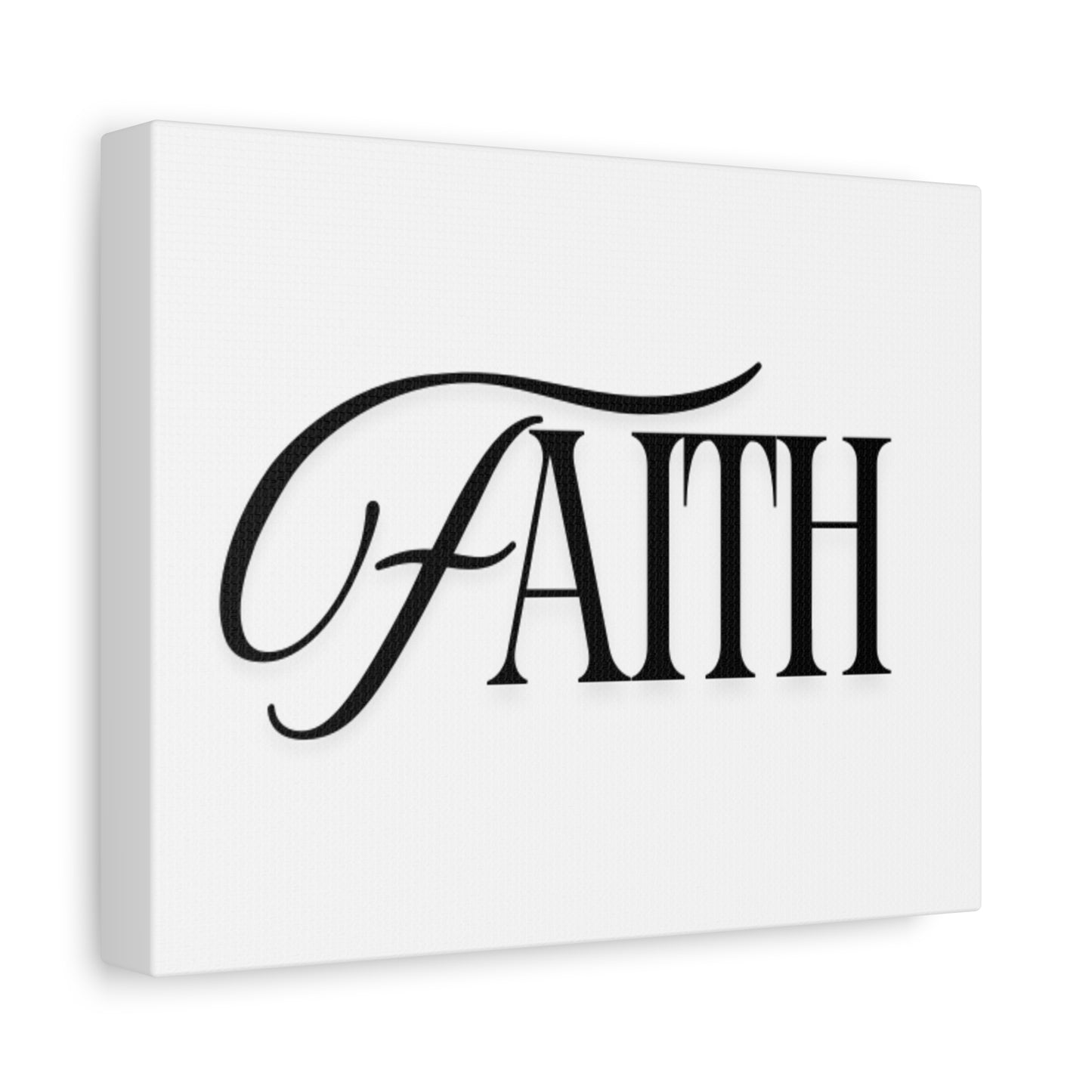 Faith typography wall art Canvas | Matte stretched 1.25"