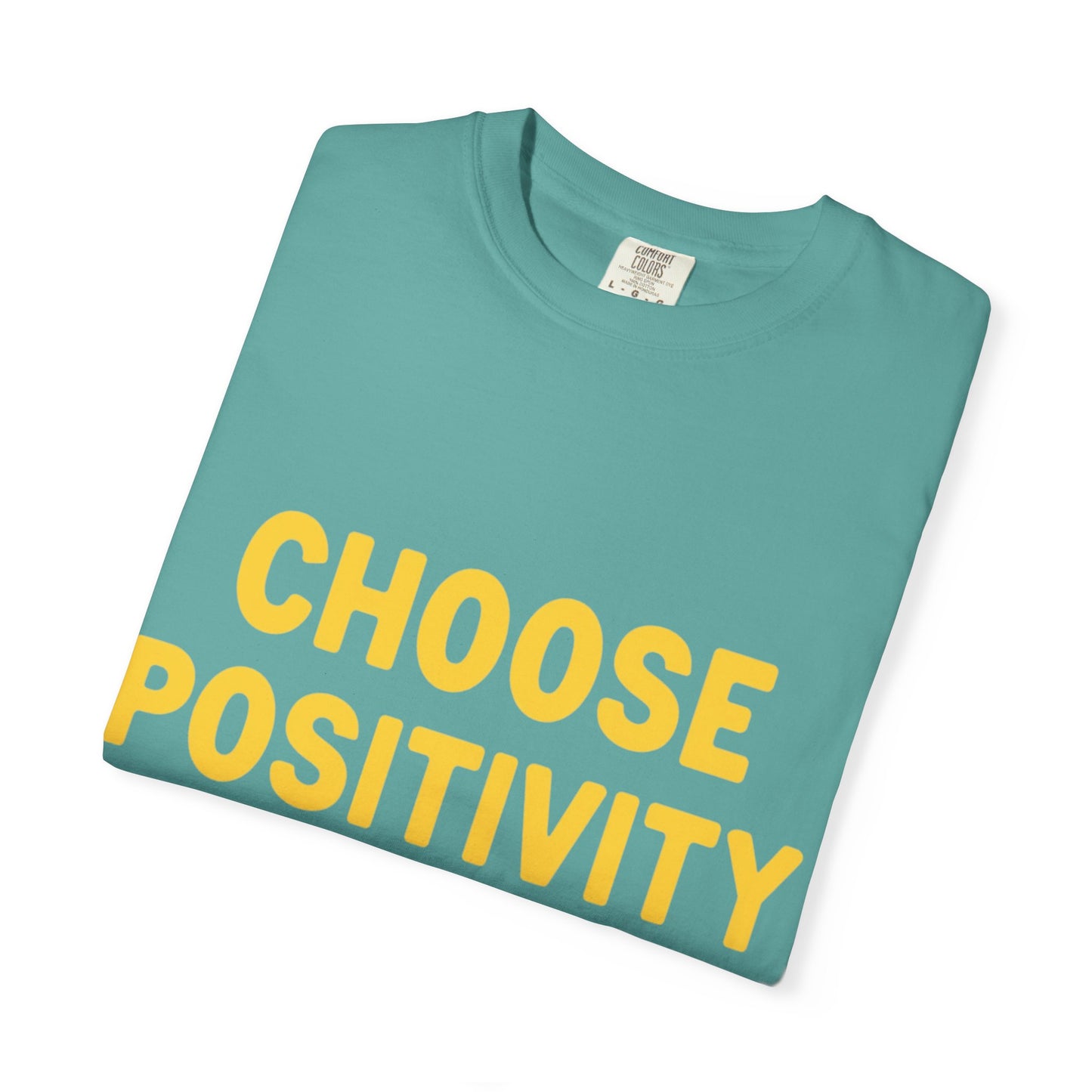 Choose Positivity T-shirt | Positive Quote Tee, Yellow Block Letters
