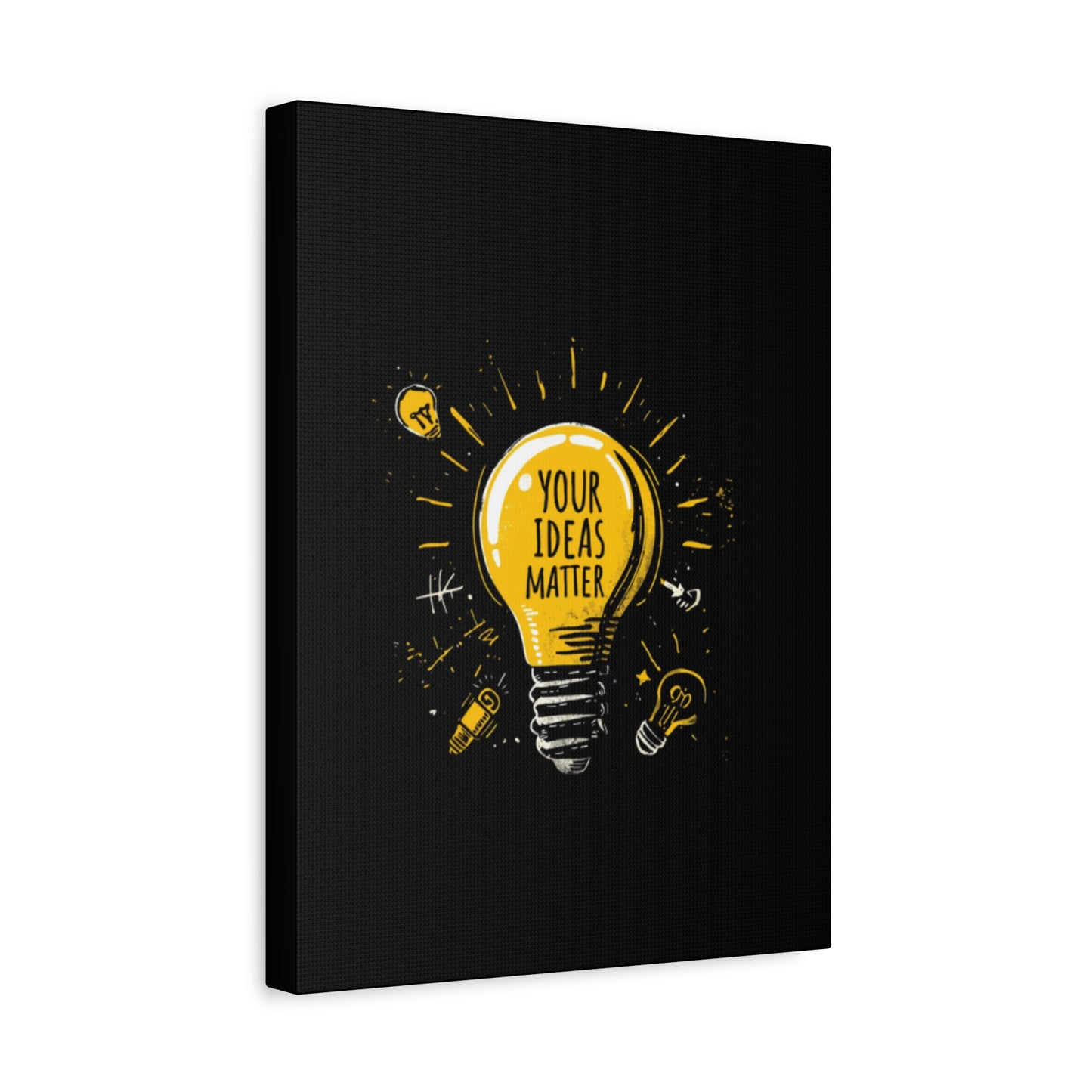 Your Ideas Matter lightbulb Matte Canvas