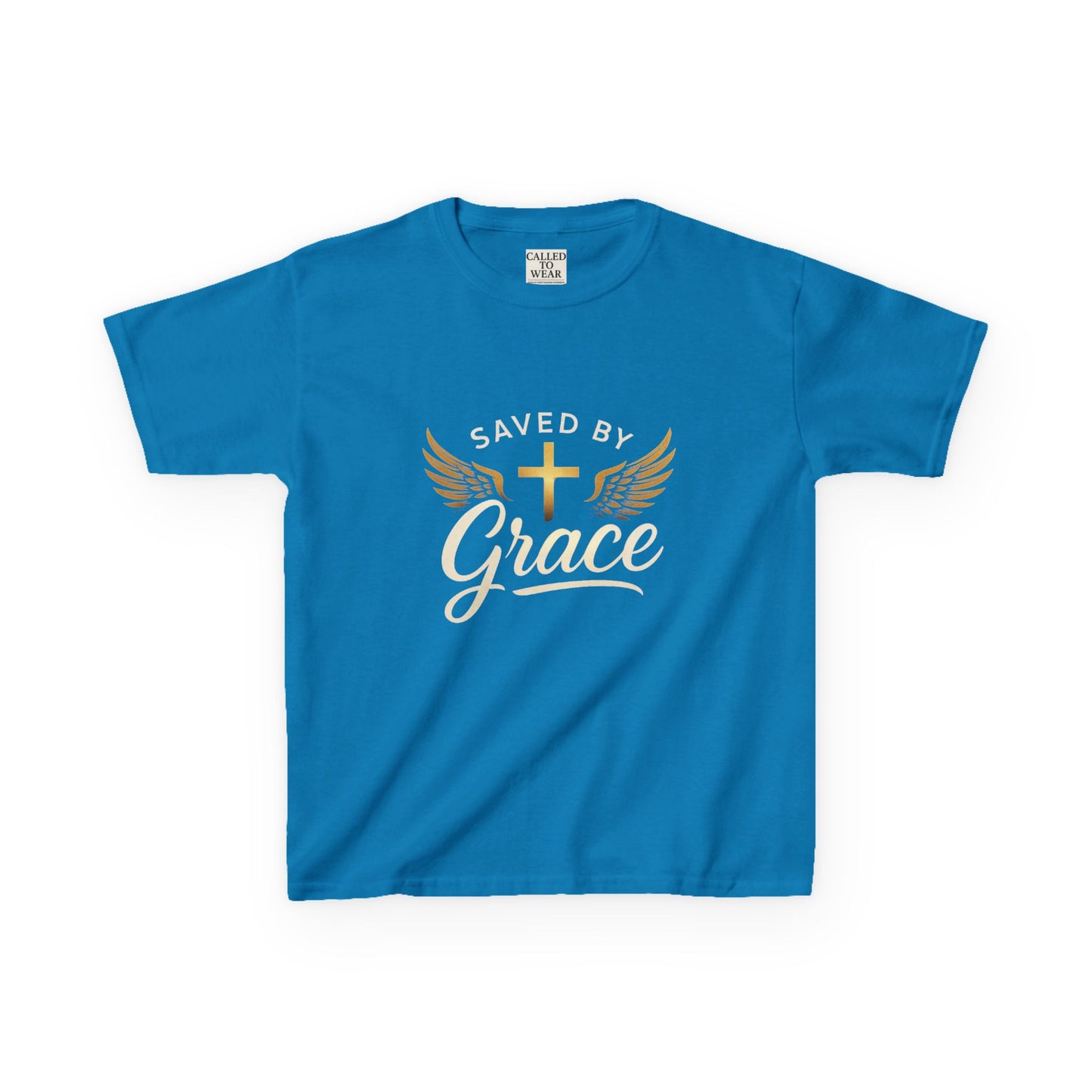 Saved by Grace Kids Tee - Inspirational Children’s Apparel, Faith-Based Gift for Baptism, Birthday, Church Events, Everyday Wear