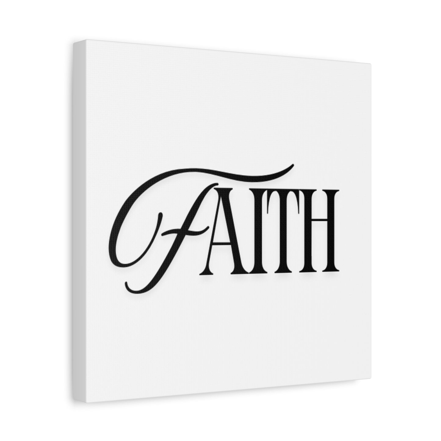 Faith typography wall art Canvas | Matte stretched 1.25"