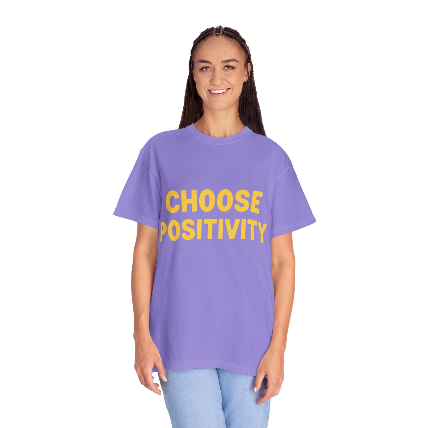 Choose Positivity T-shirt | Positive Quote Tee, Yellow Block Letters