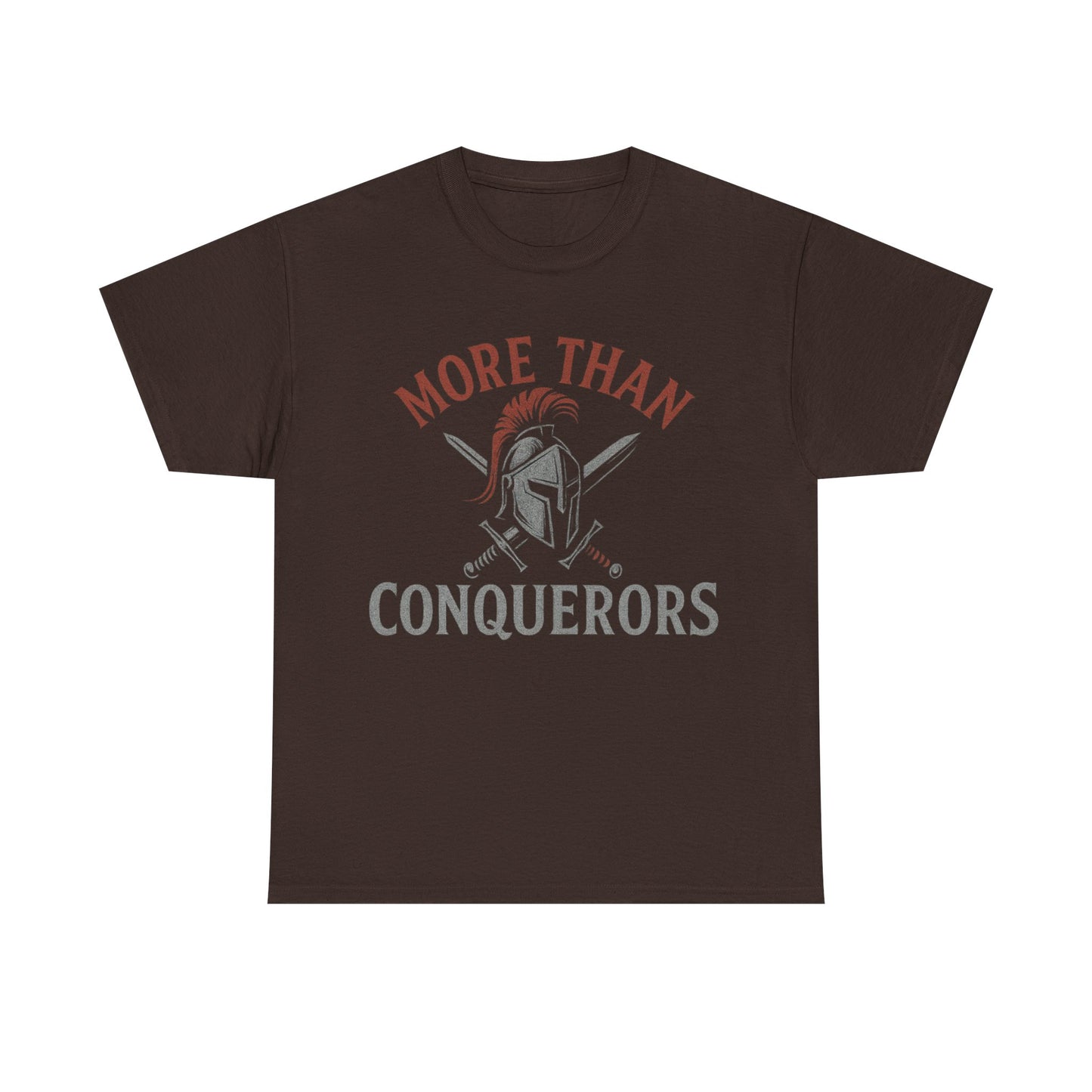 More Than Conquerors Unisex Heavy Cotton Tee, Motivational Shirt, Gifts for Him or Her