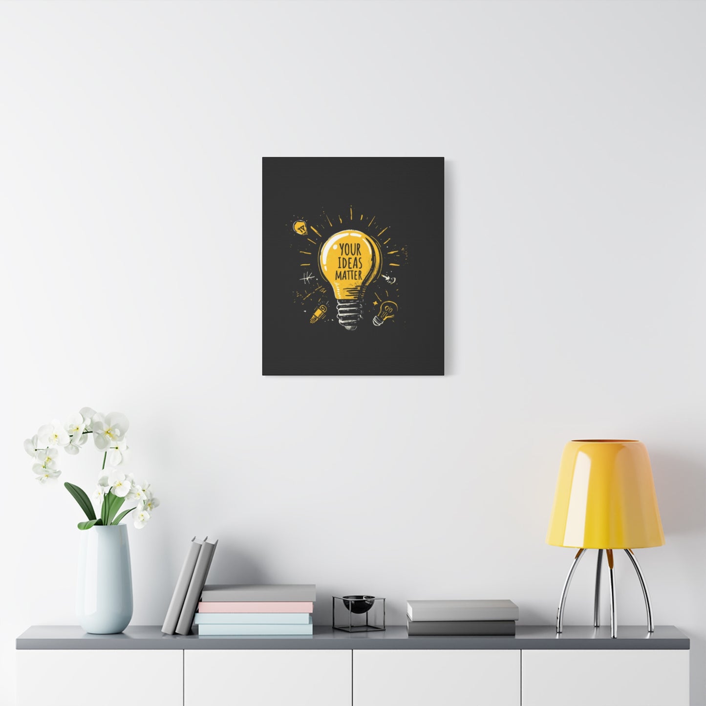 Your Ideas Matter lightbulb Matte Canvas