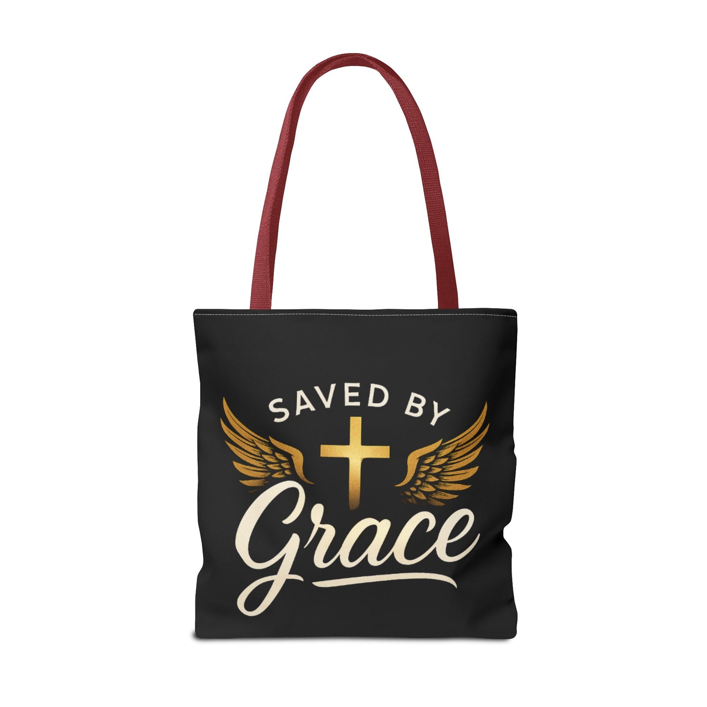 Saved by Grace Tote Bag | Inspirational Christian Gift for Faith, Spiritual Journey, Church Events, Everyday Use, Stylish Carryall