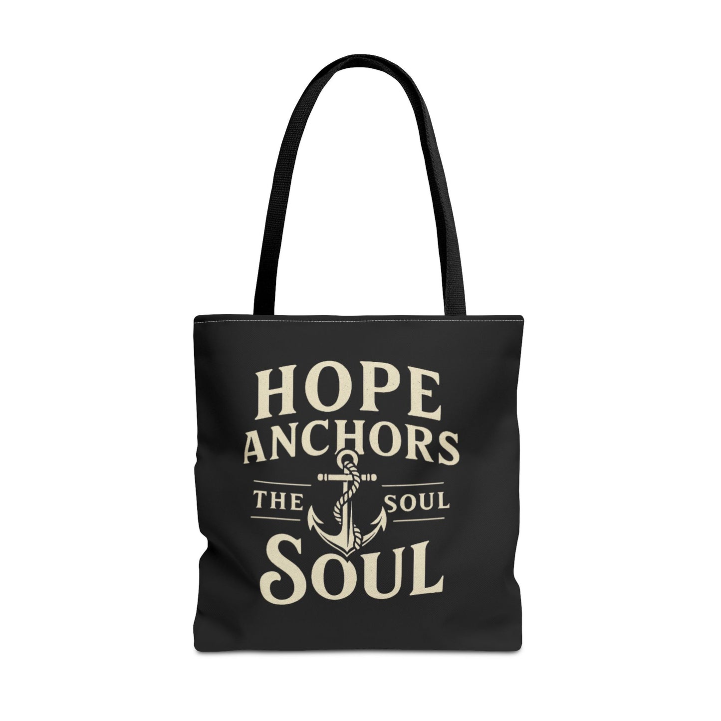 Inspirational Tote Bag - Hope Anchors the Soul, Everyday Use, Beach Bag, Travel Companion