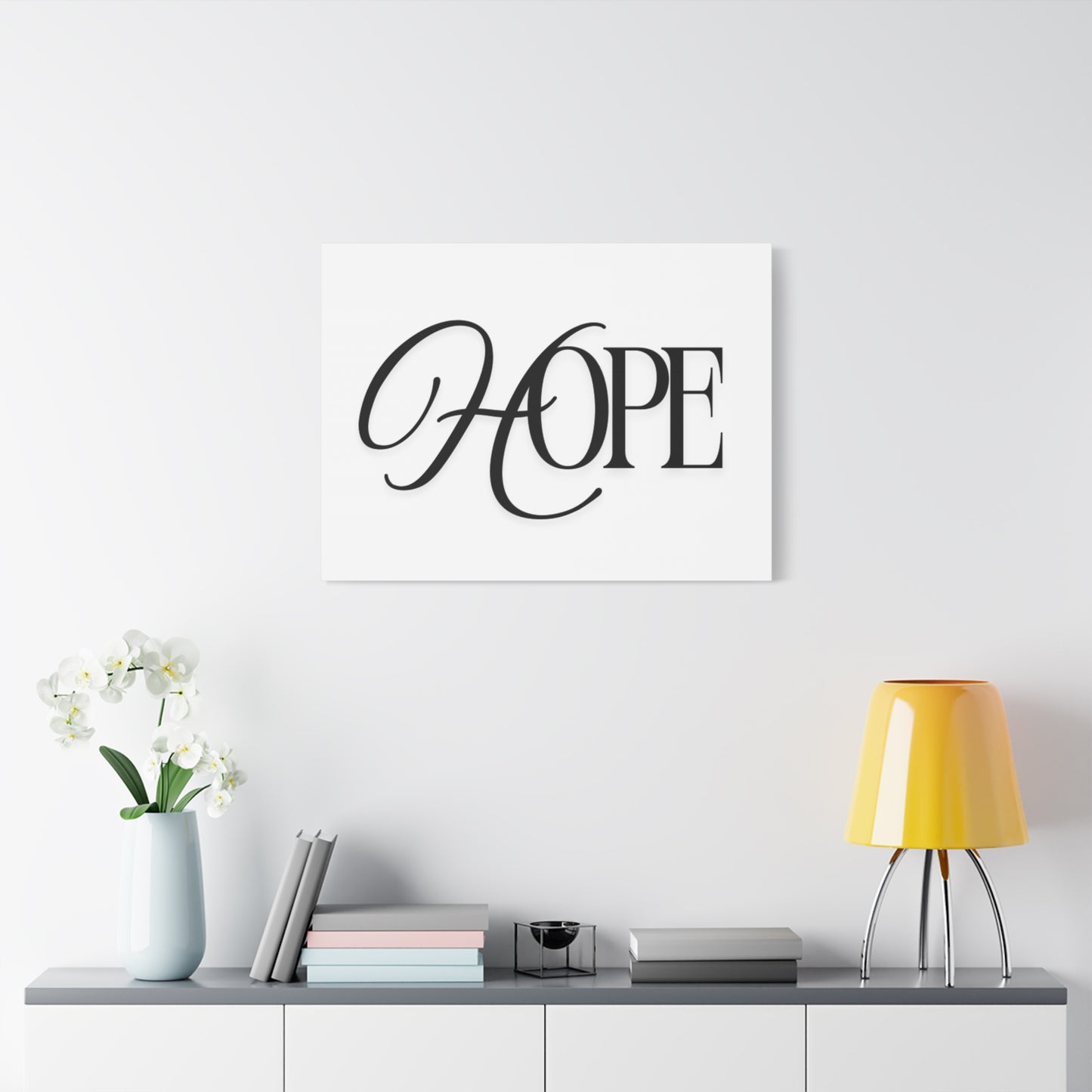 Hope Script Wall Art Canvas | Matte Stretched Canvas